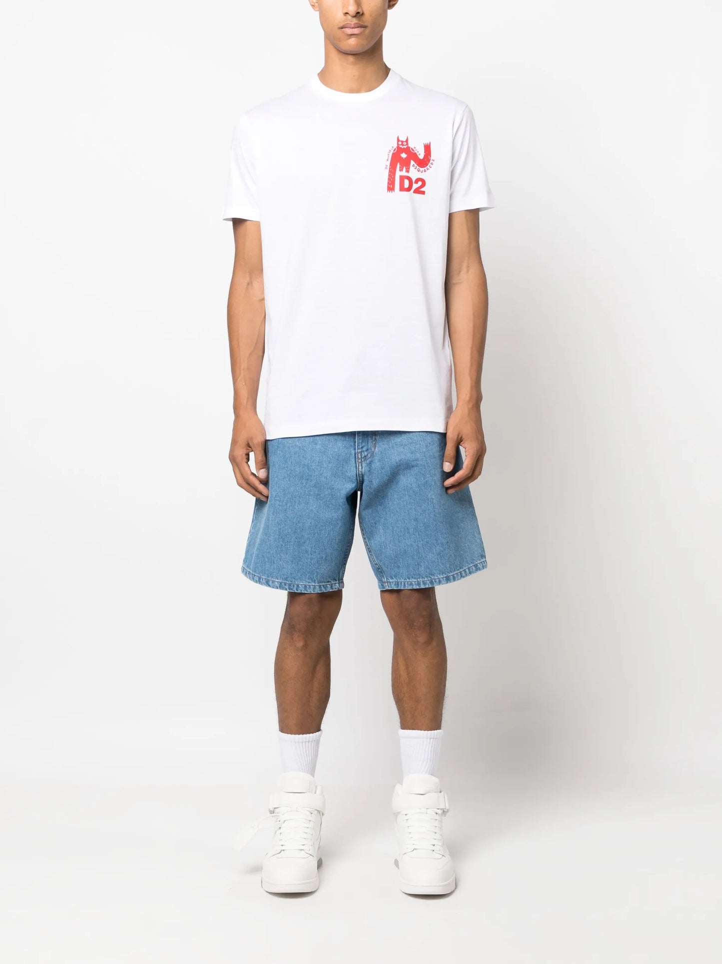 slogan-print cotton T-shirt