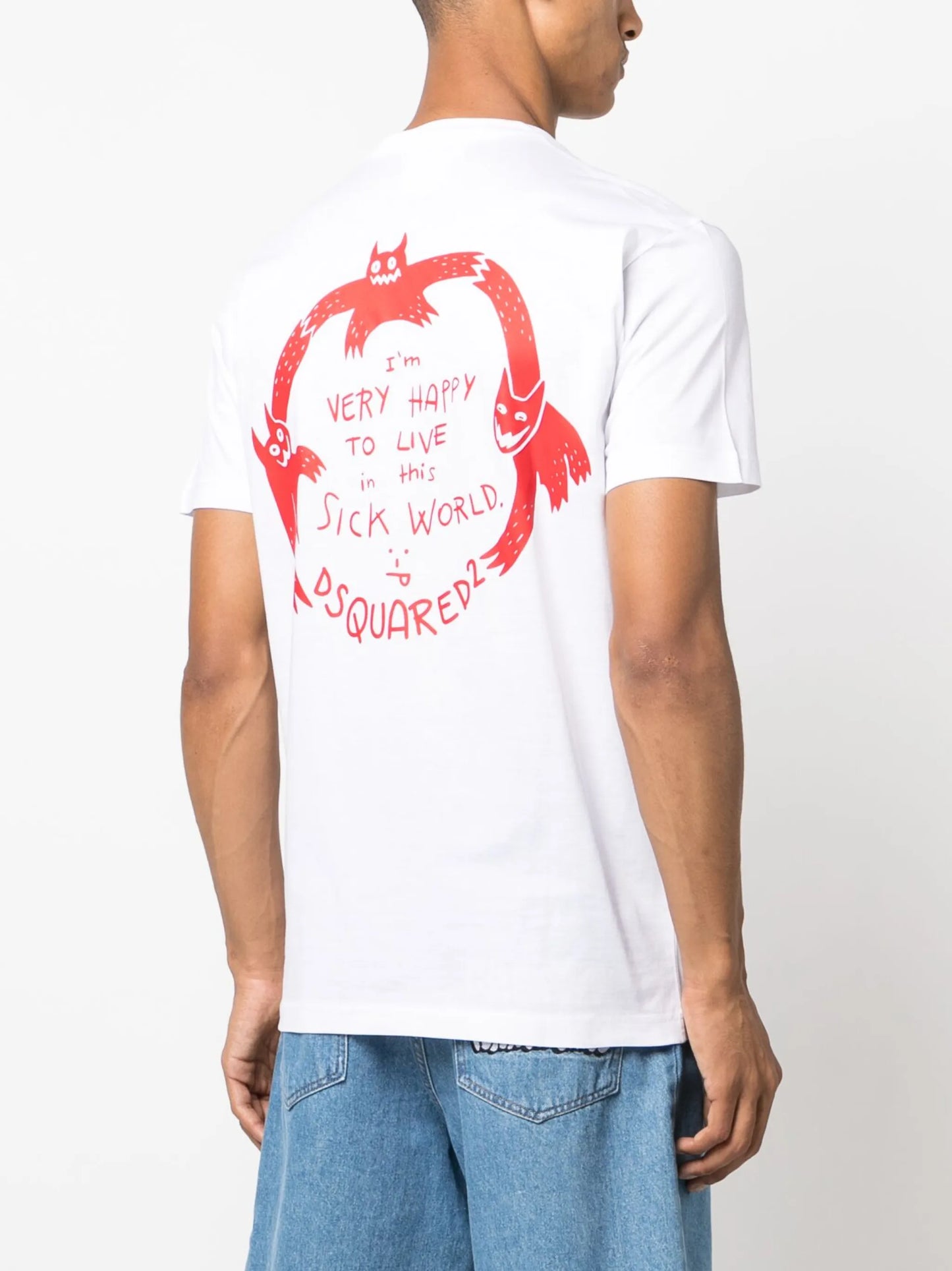 slogan-print cotton T-shirt