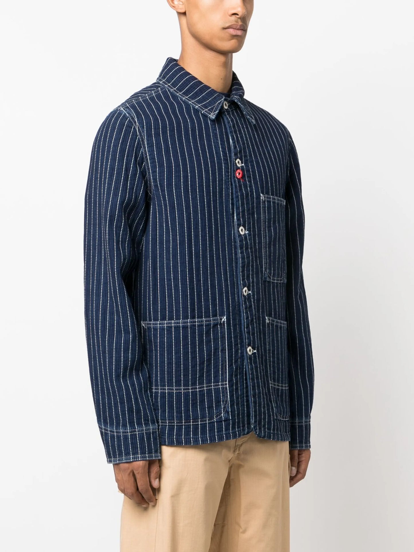 contrasting-stitch denim jacket