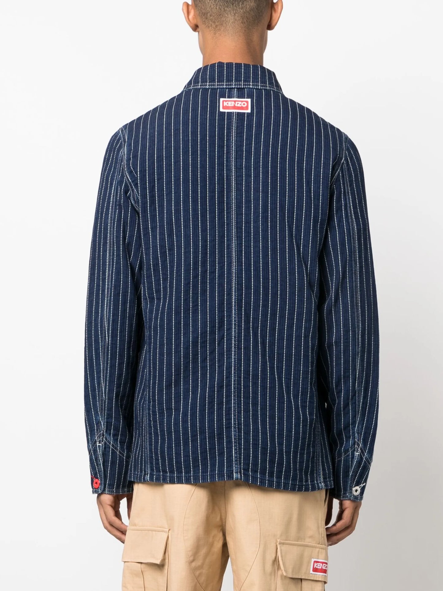 contrasting-stitch denim jacket