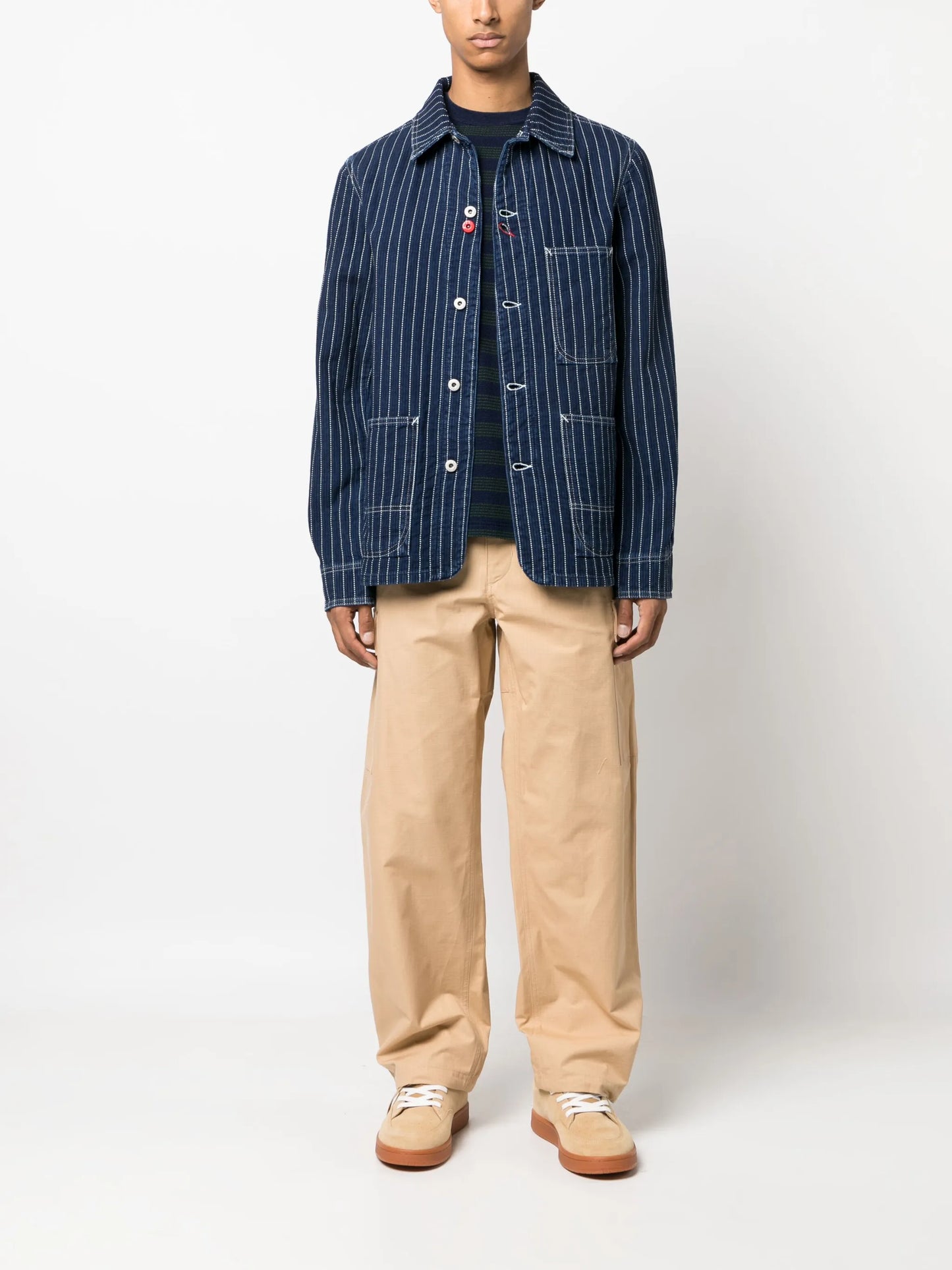 contrasting-stitch denim jacket