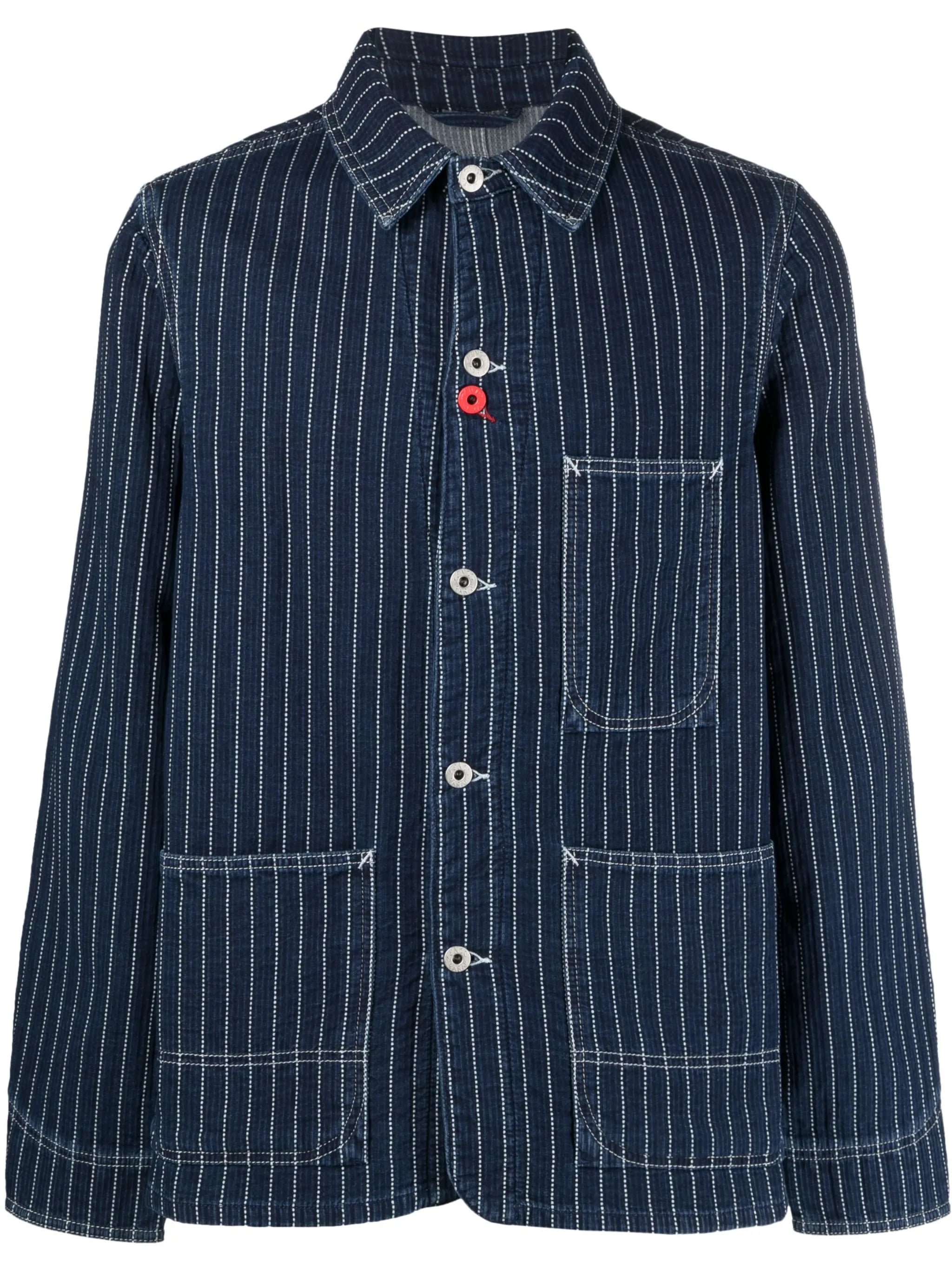 contrasting-stitch denim jacket