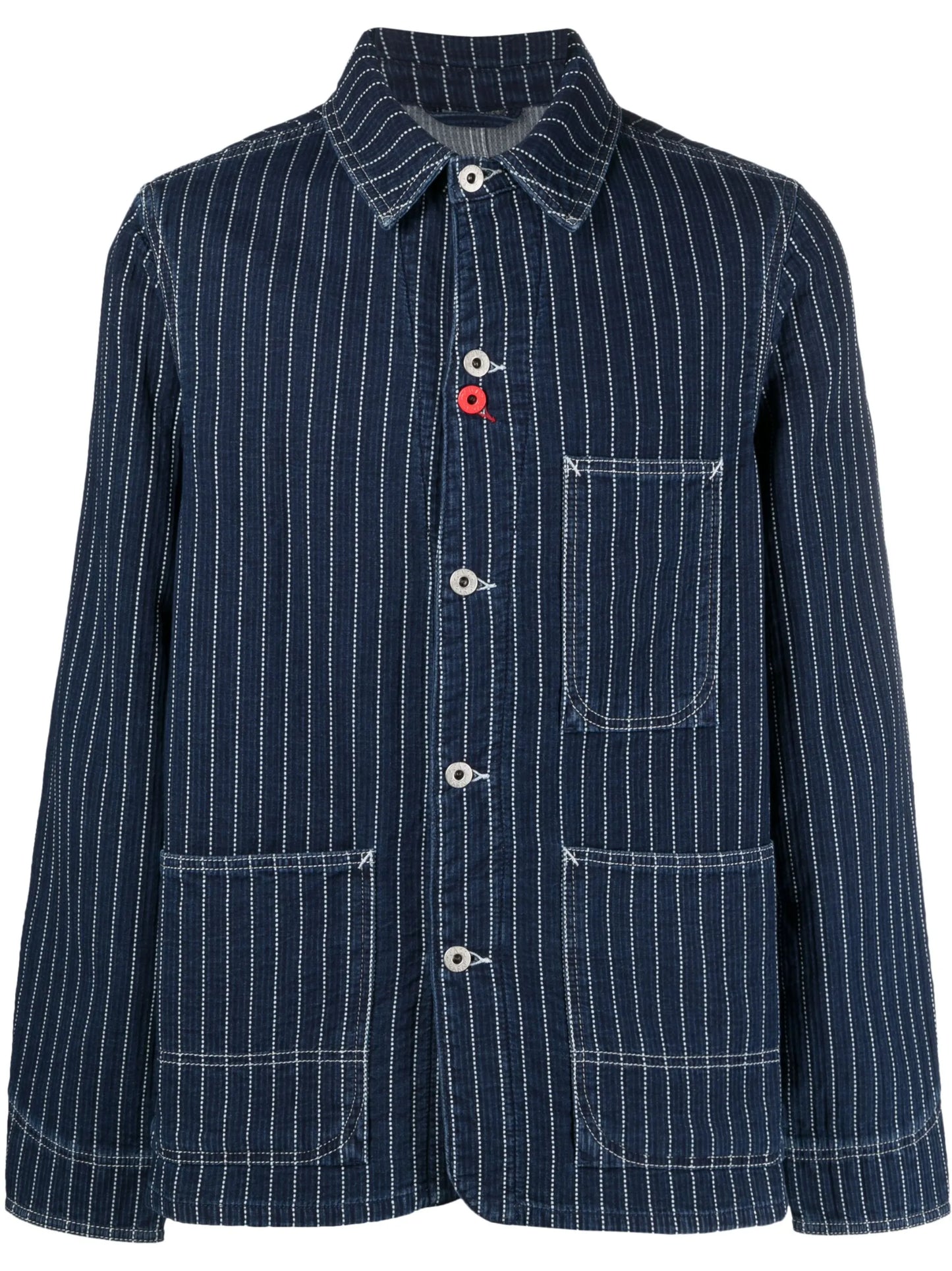 contrasting-stitch denim jacket