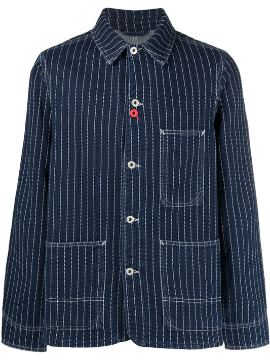 contrasting-stitch denim jacket