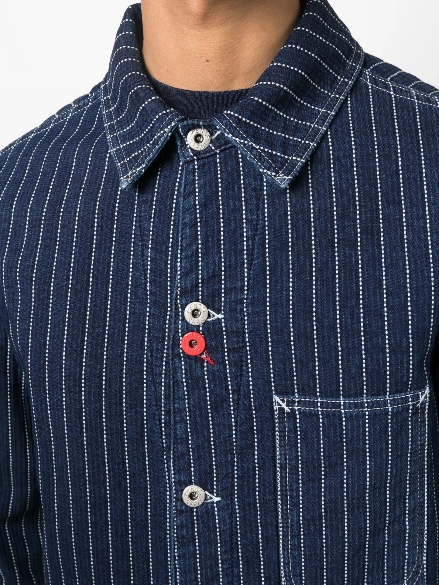 contrasting-stitch denim jacket