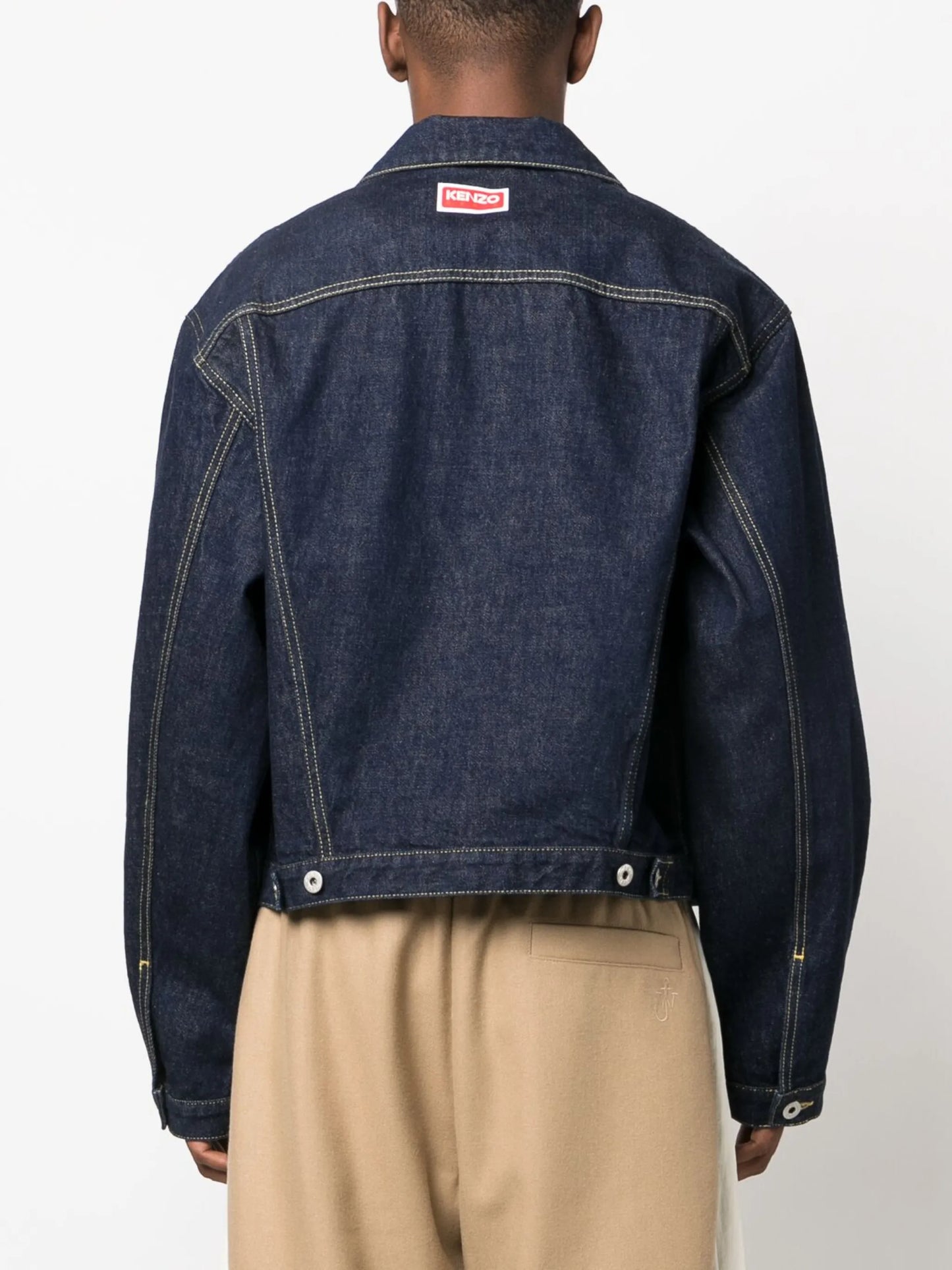 contrast-stitch denim jacket