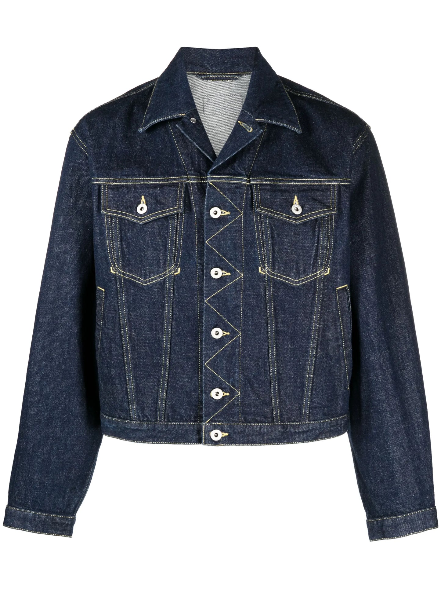 contrast-stitch denim jacket