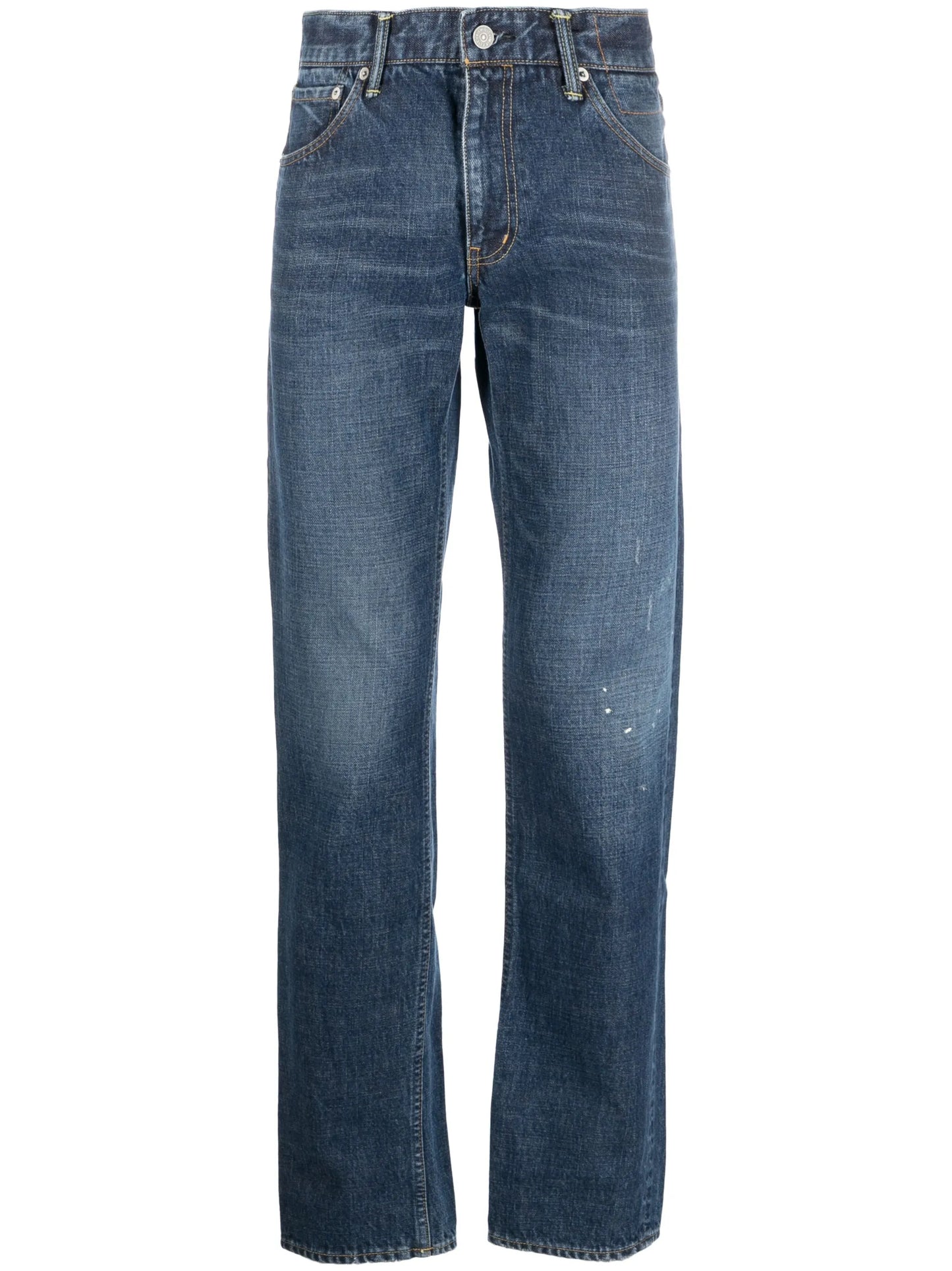 straight-leg denim jeans