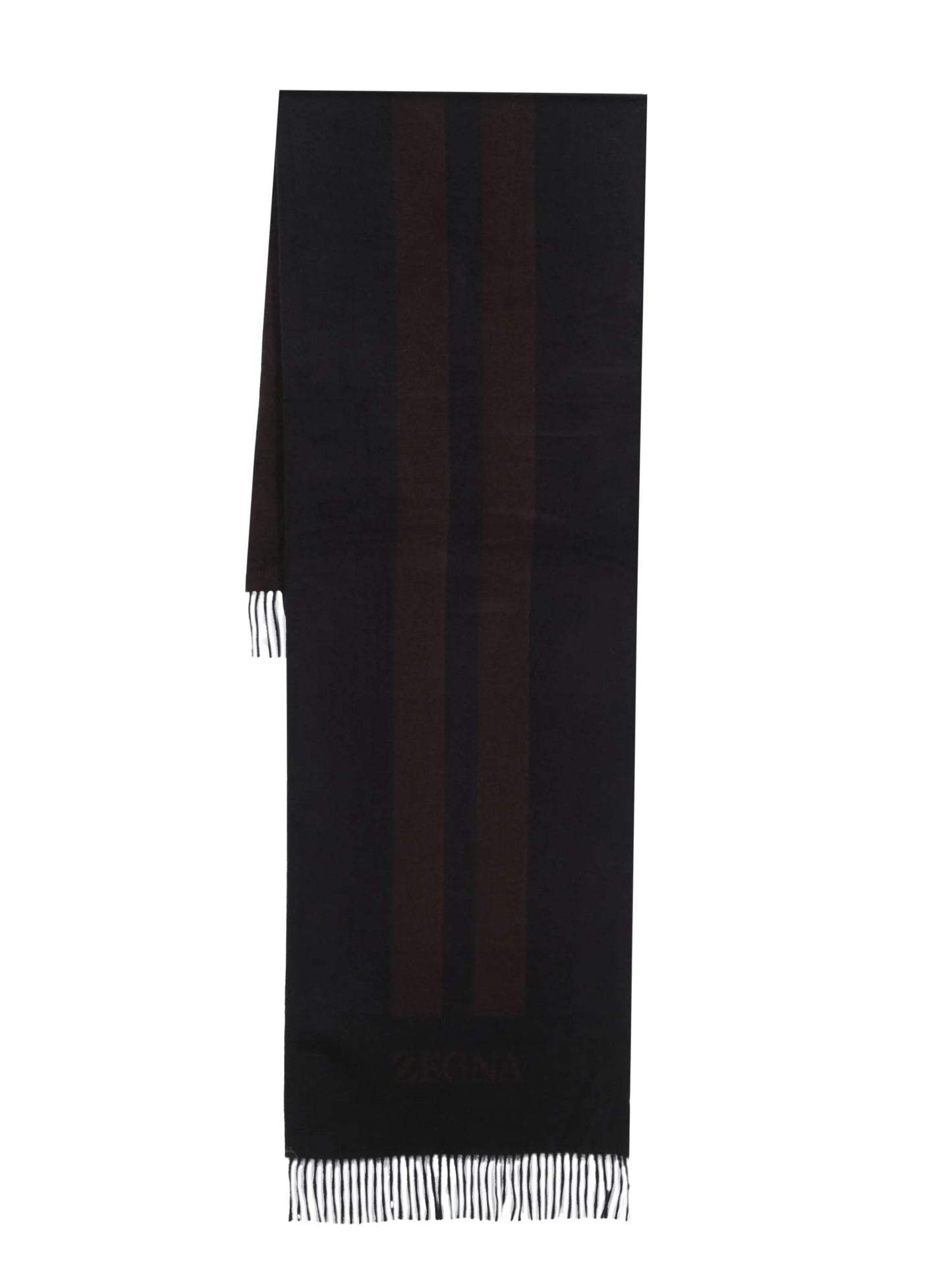 logo-print silk scarf