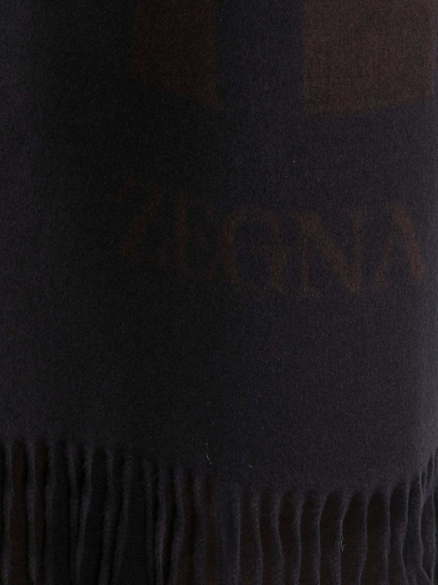 logo-print silk scarf