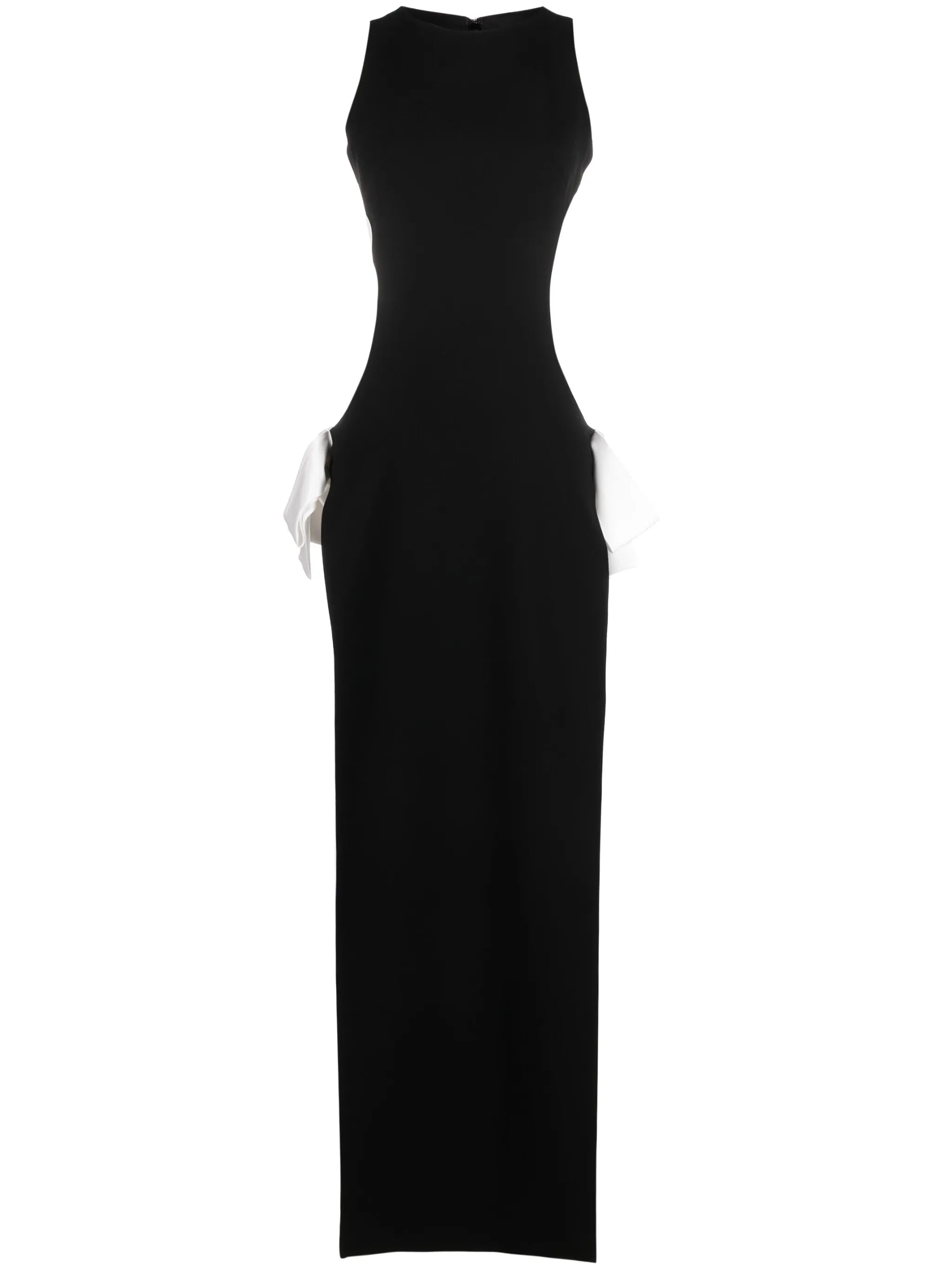 bow-detail cut-out gown