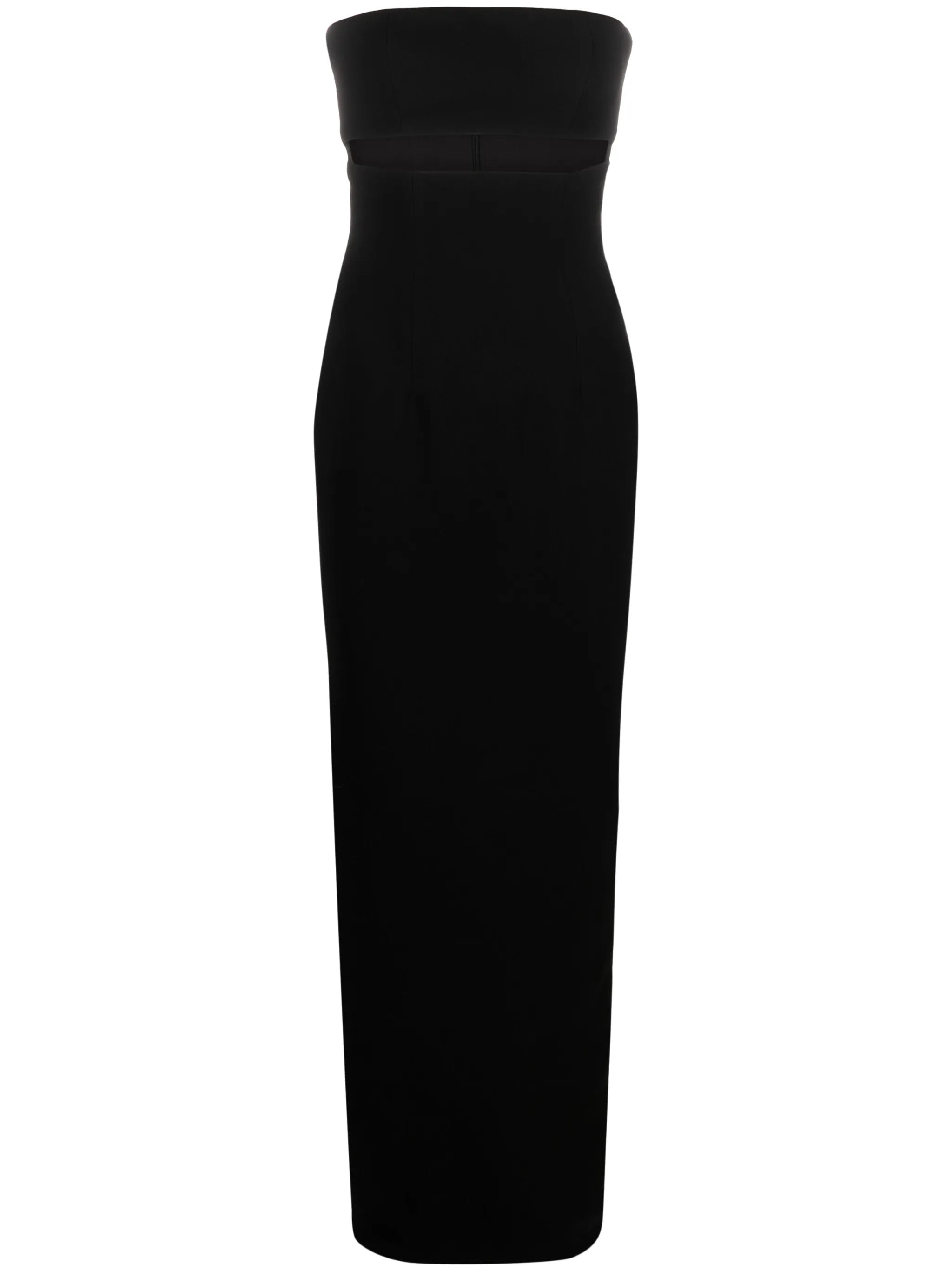 cut-out strapless maxi dress