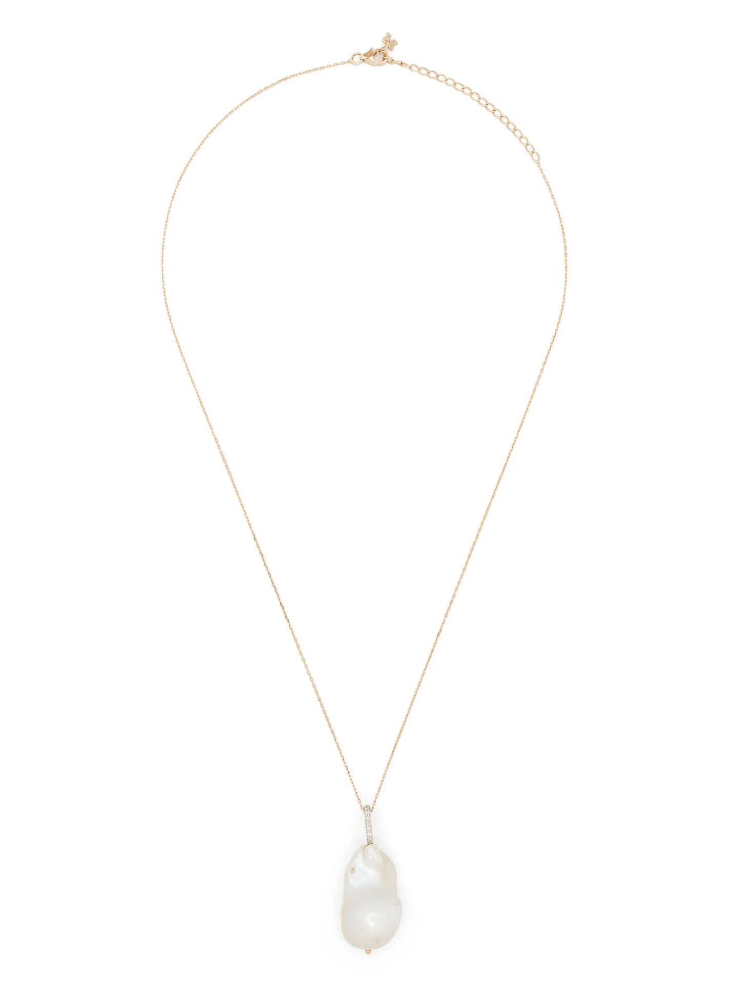 14kt yellow gold baroque pearl necklace