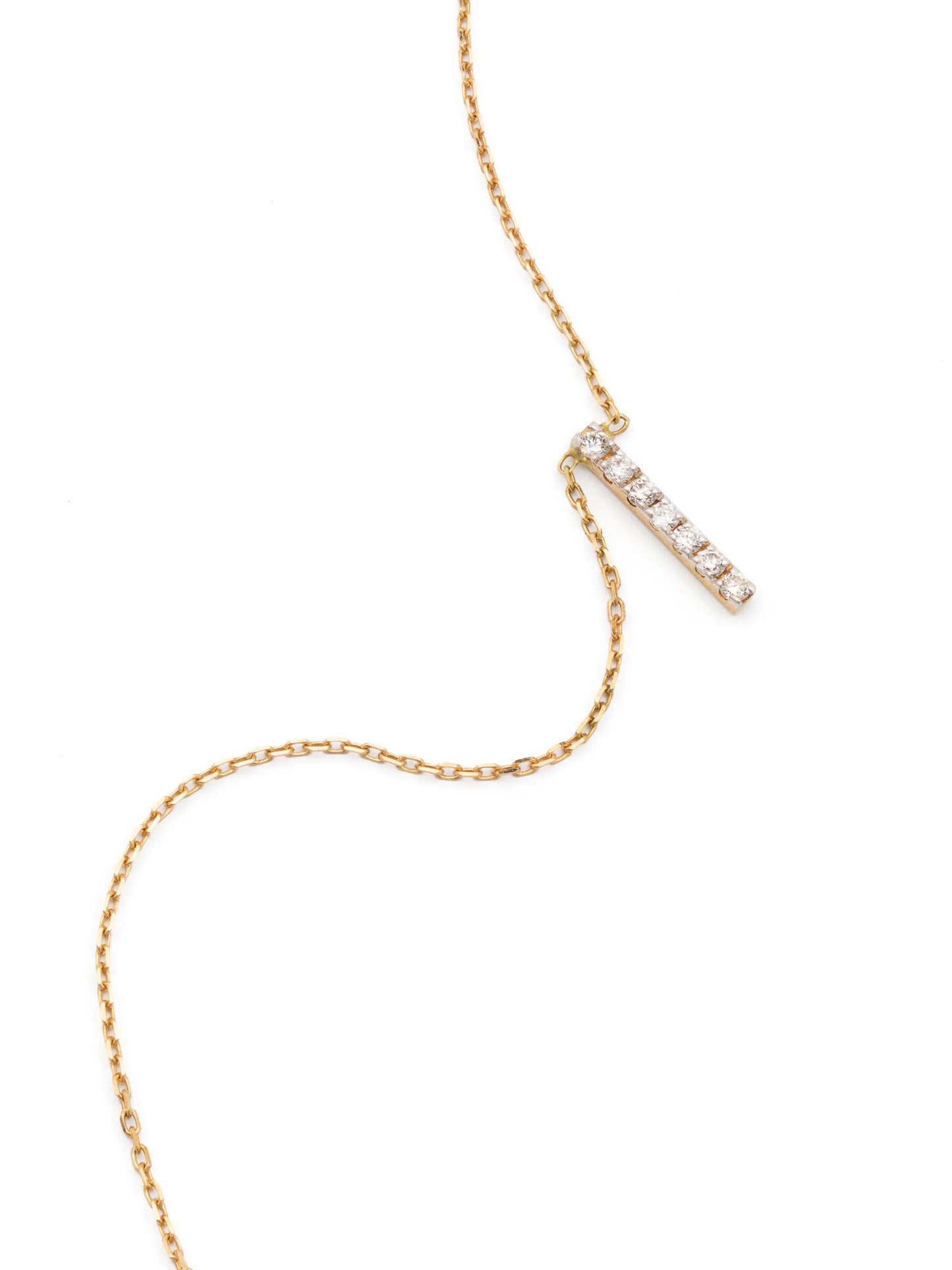 14kt yellow gold Small La Barre diamond necklace