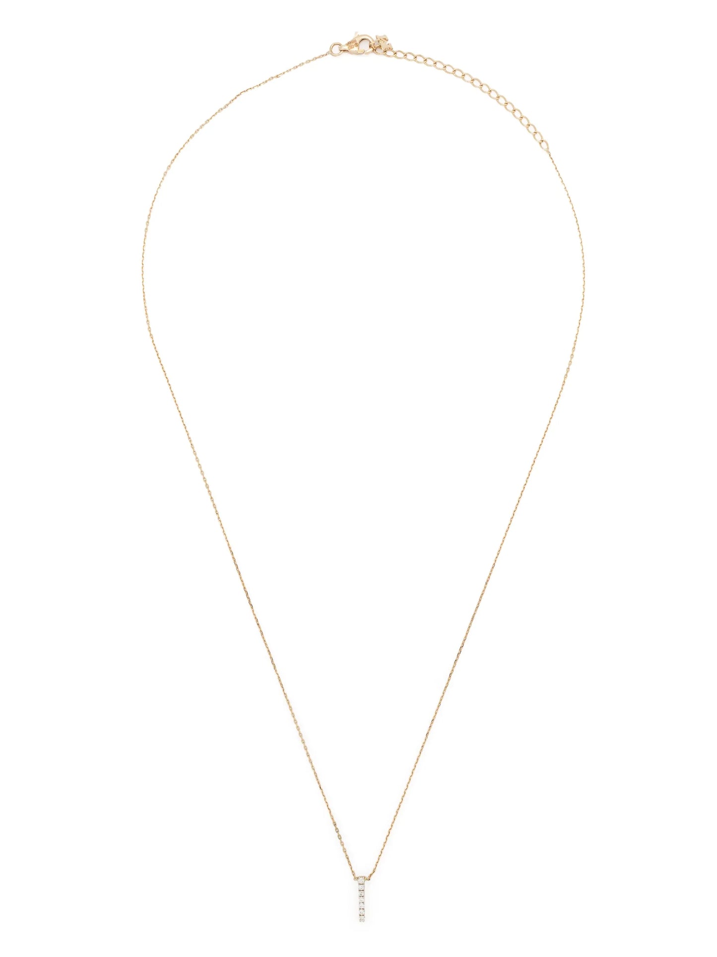 14kt yellow gold Small La Barre diamond necklace