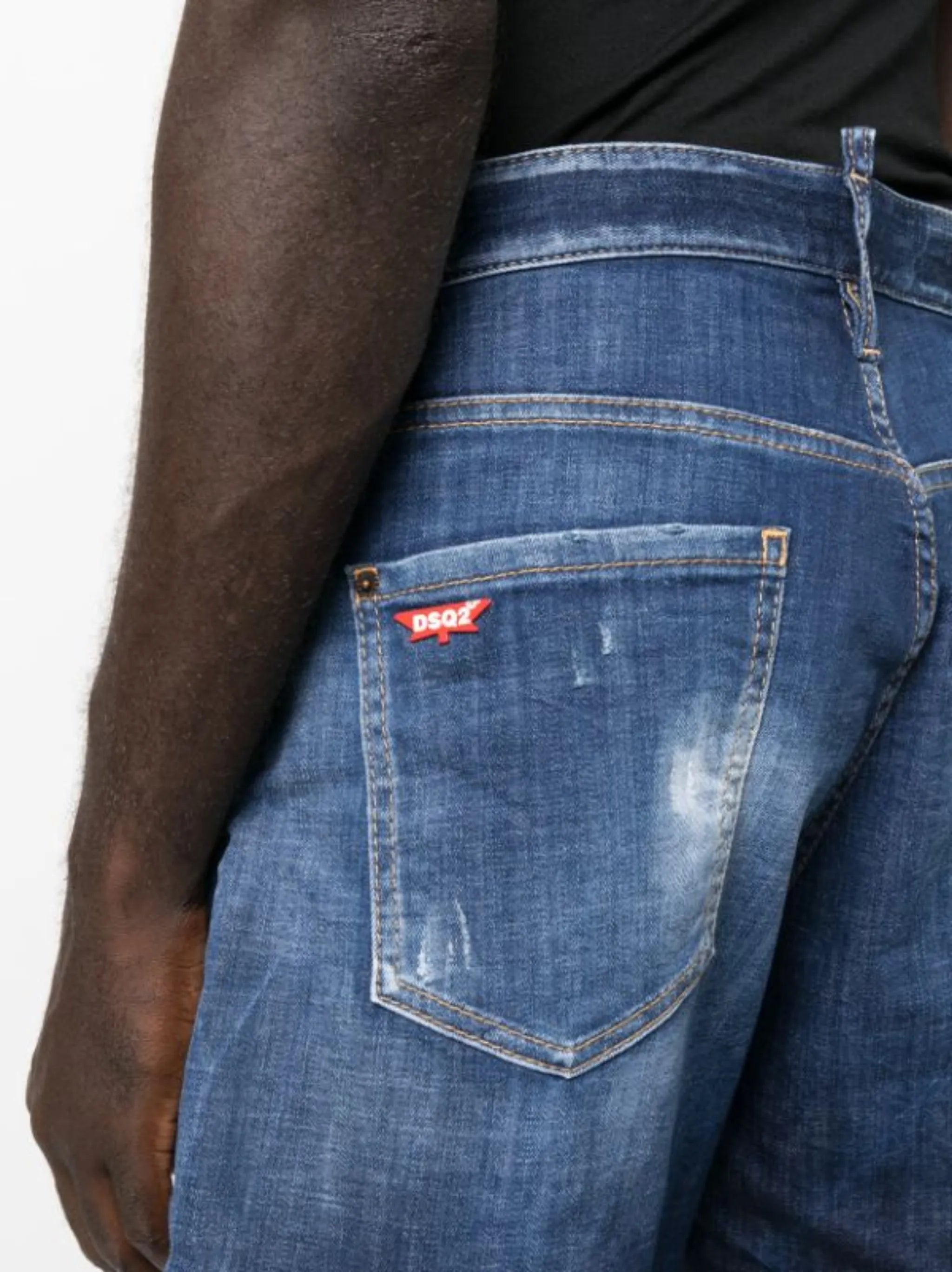 wide-leg denim shorts