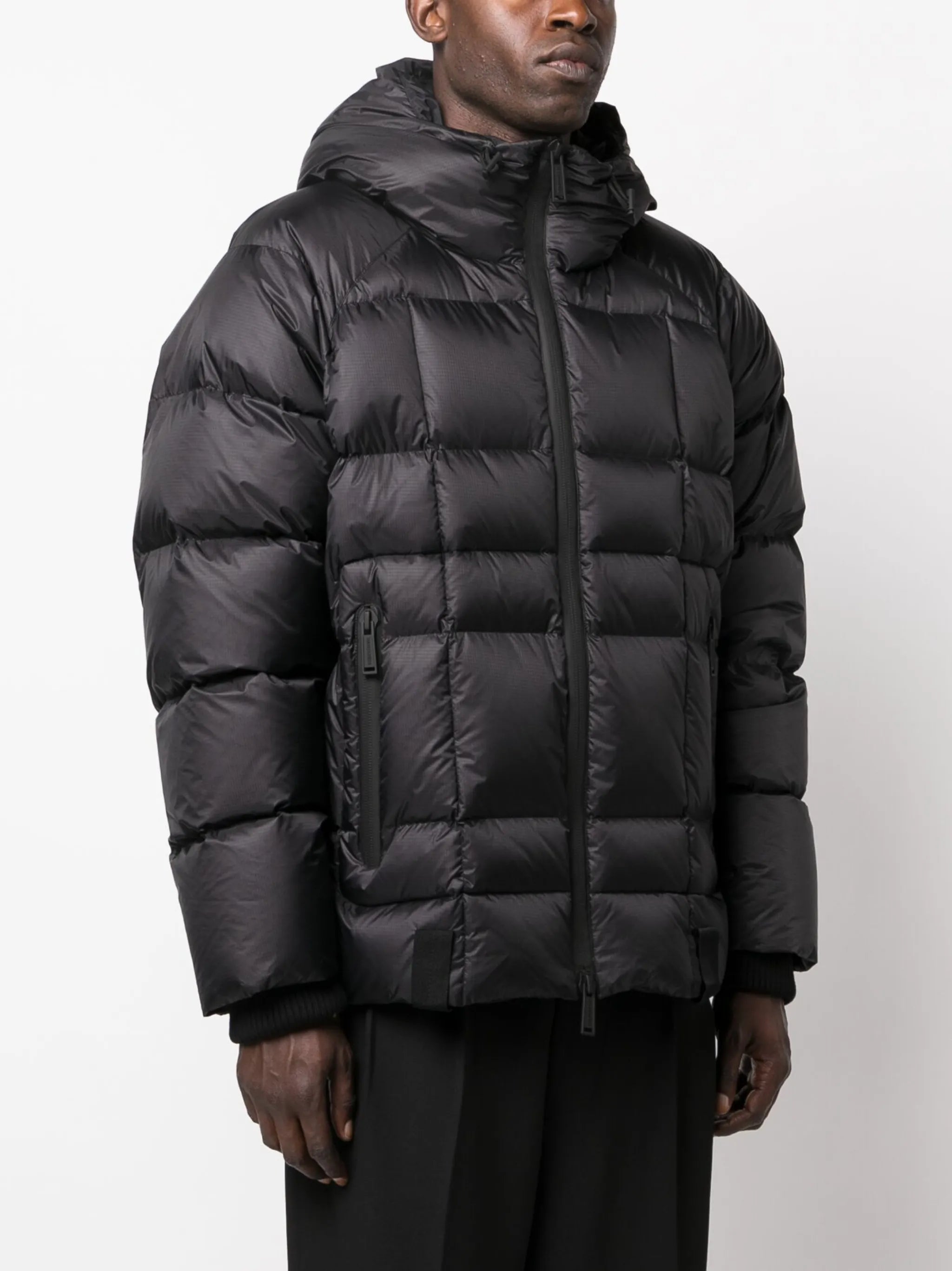 logo-print padded jacket