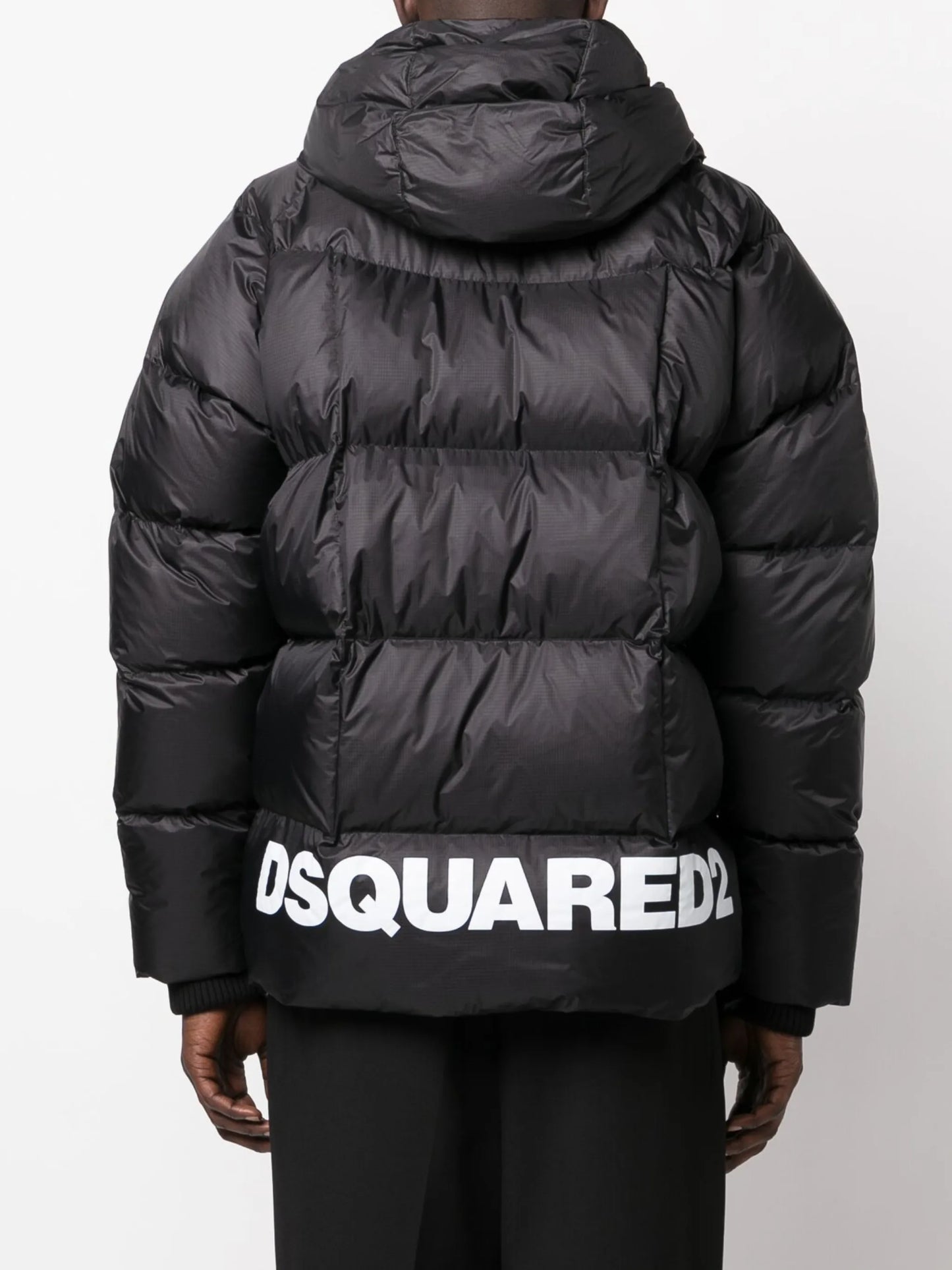 logo-print padded jacket