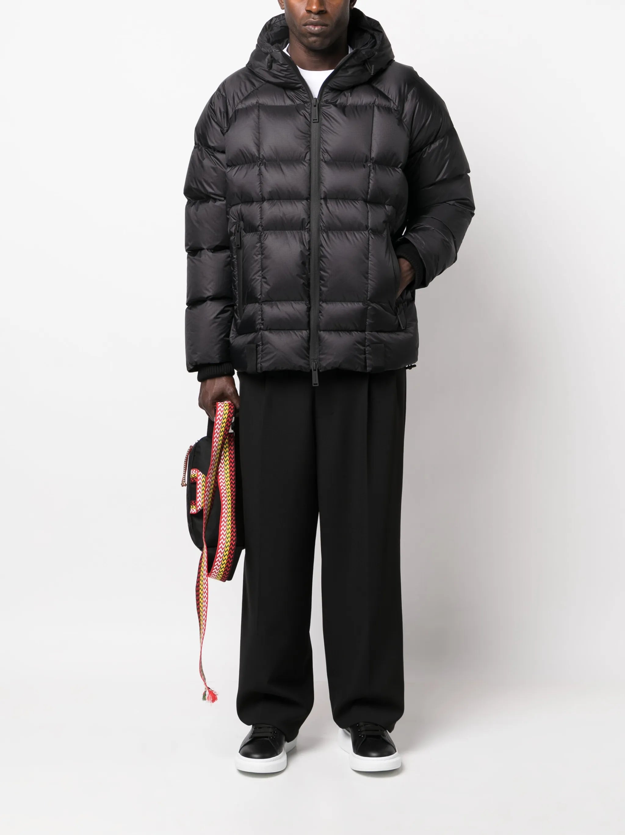 logo-print padded jacket