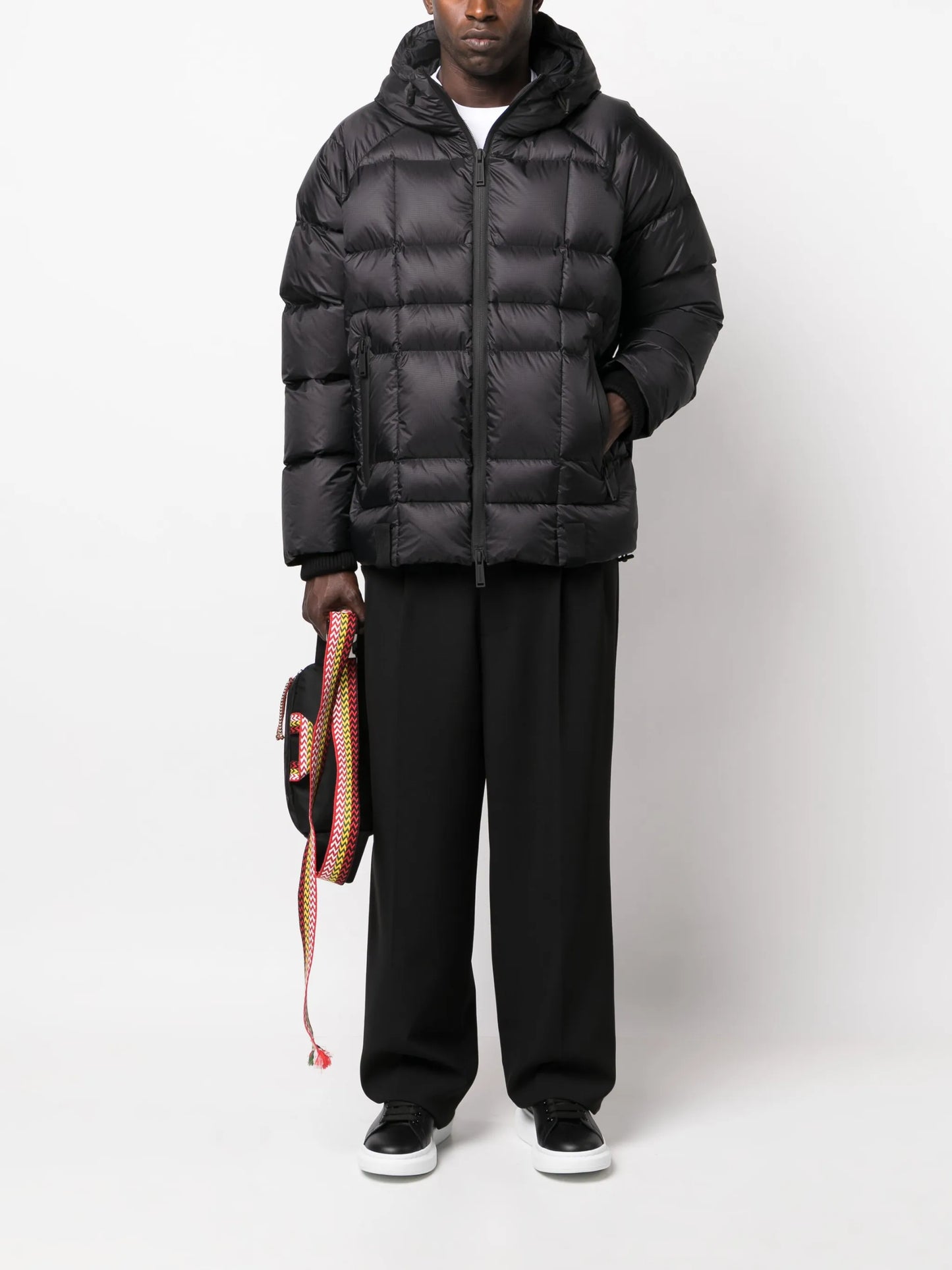 logo-print padded jacket