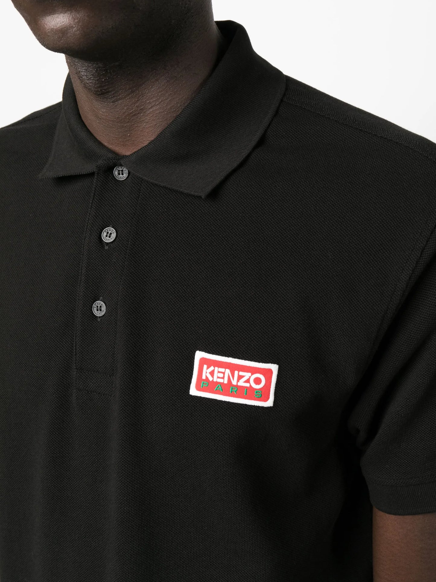logo-patch cotton polo shirt