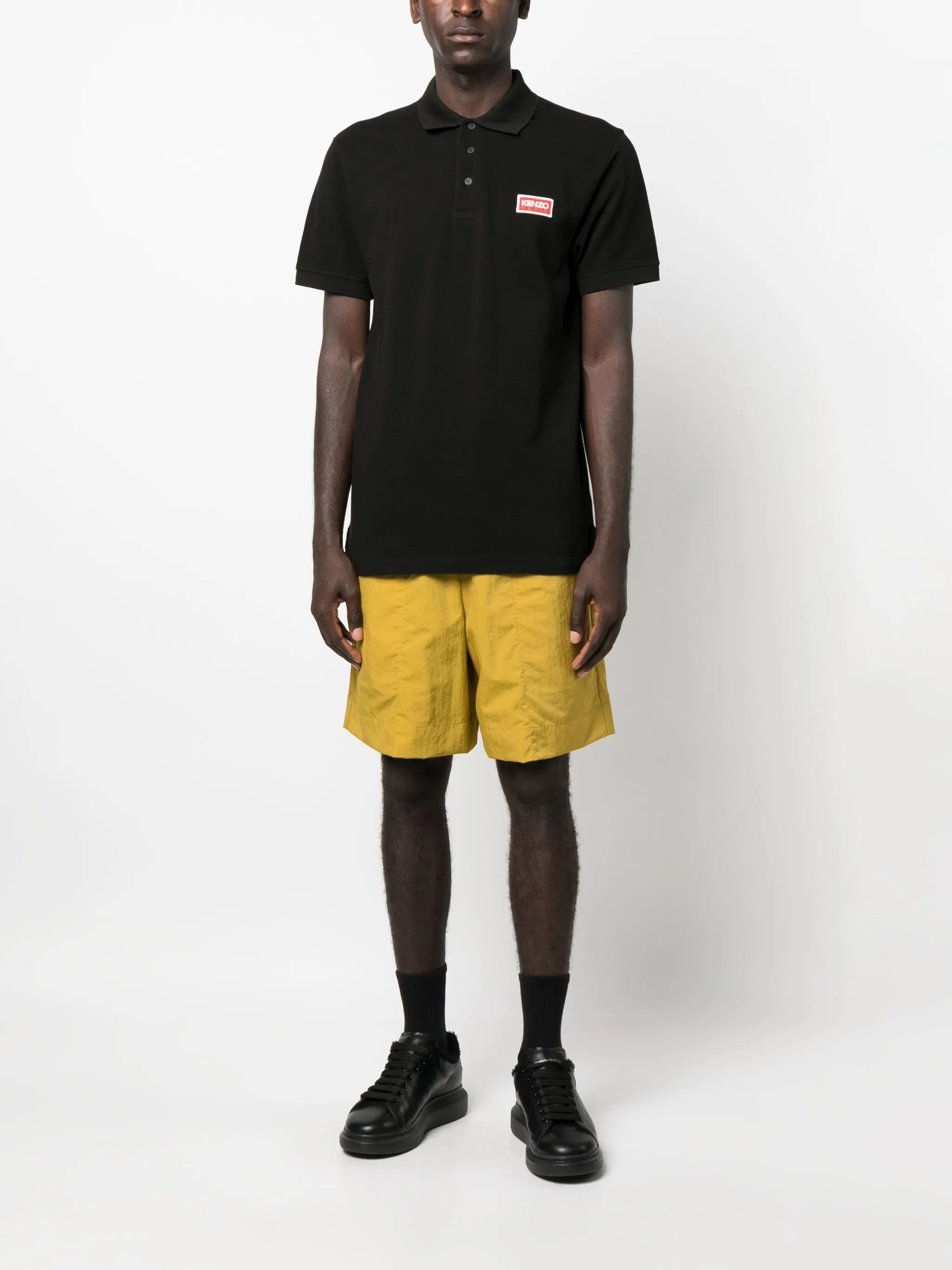 logo-patch cotton polo shirt