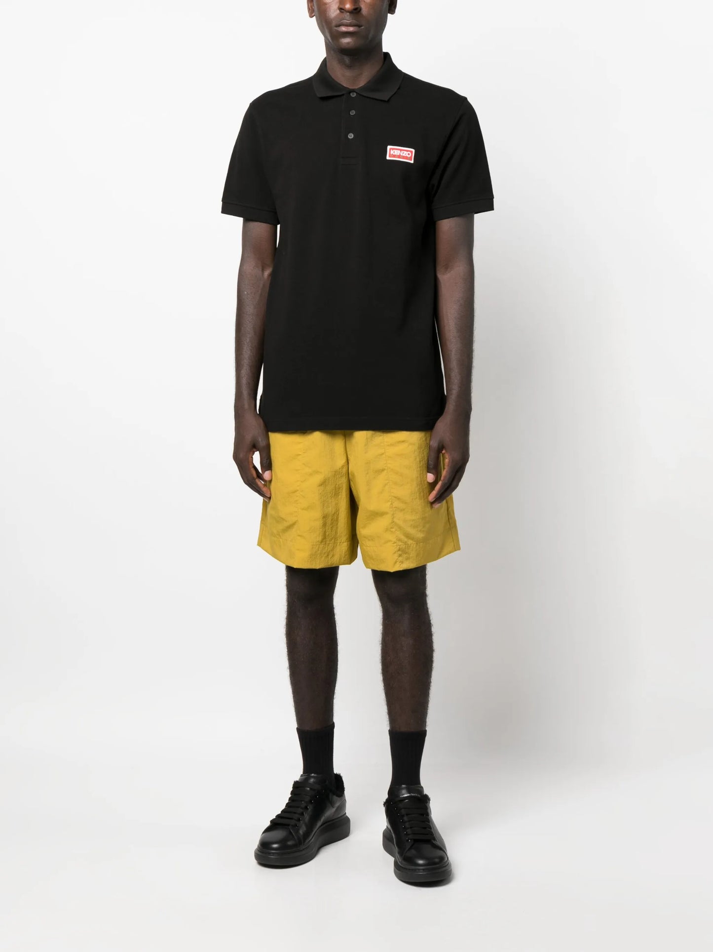logo-patch cotton polo shirt
