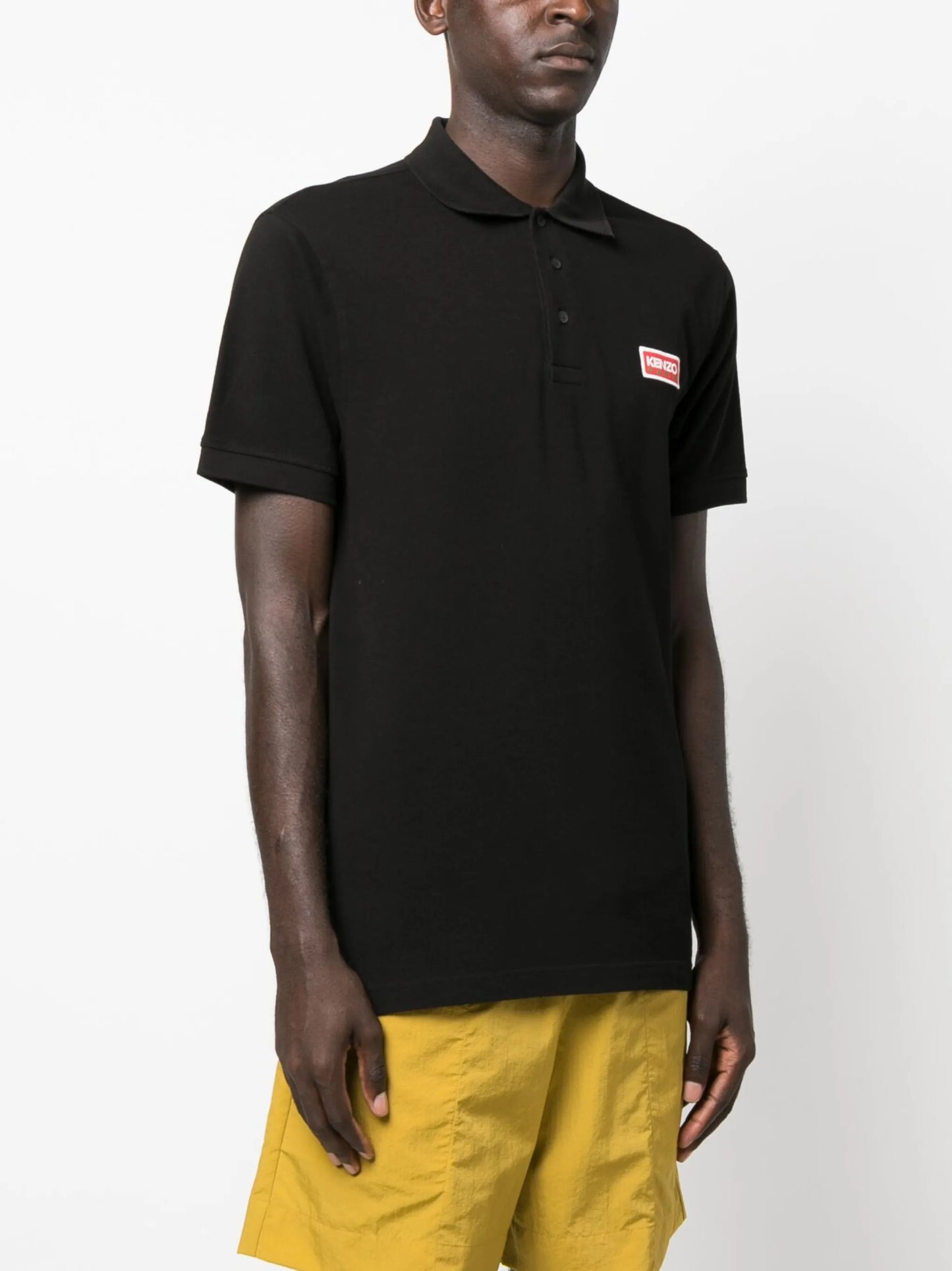 logo-patch cotton polo shirt