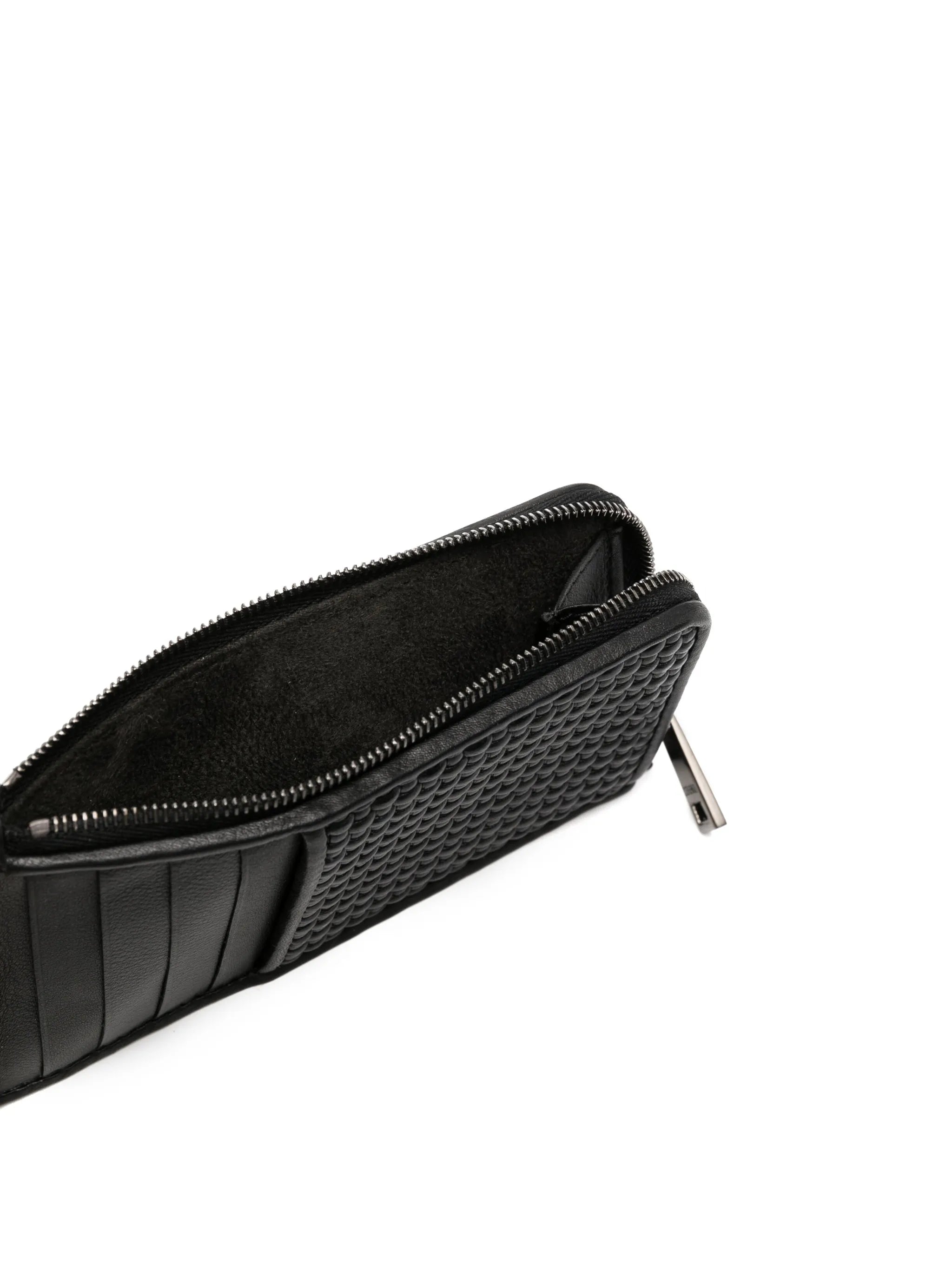 woven zip wallet