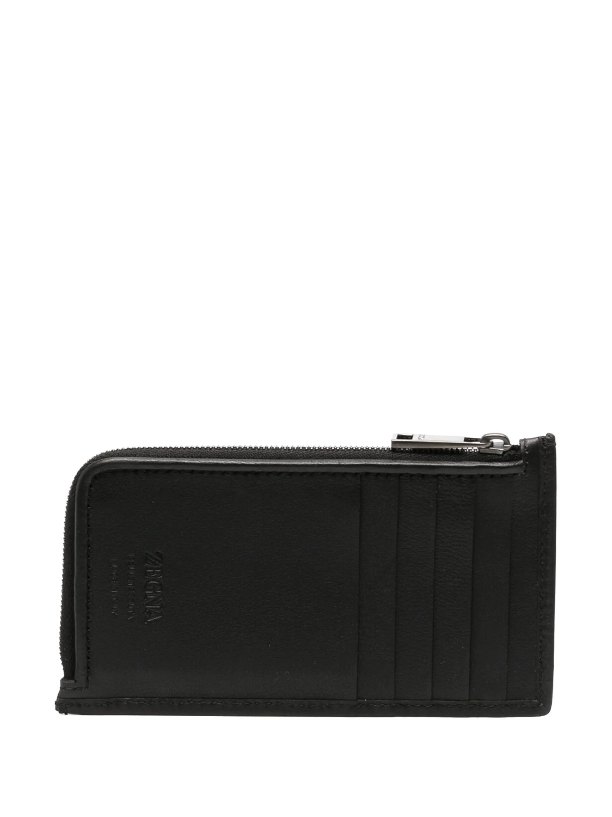 woven zip wallet