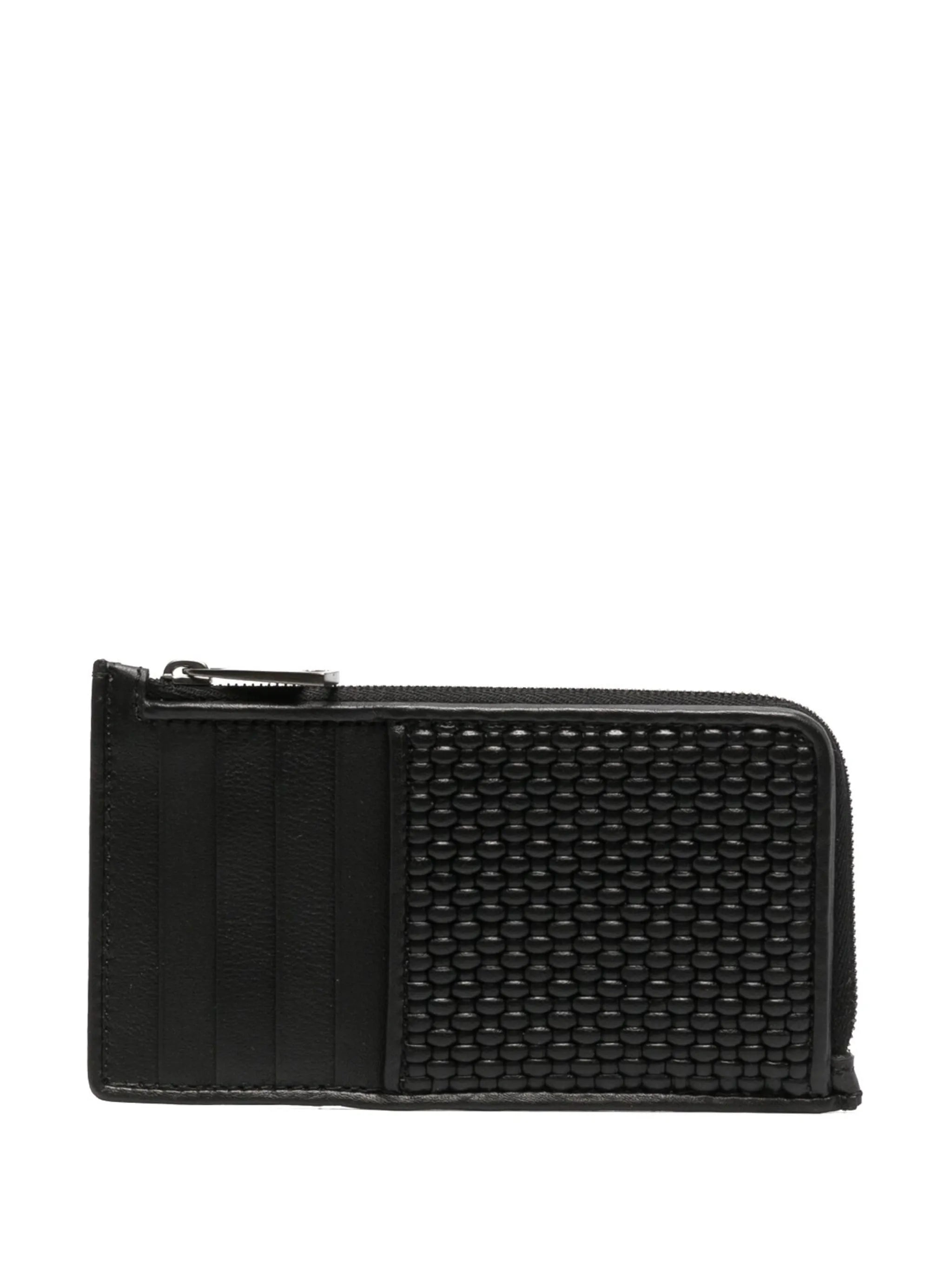 woven zip wallet