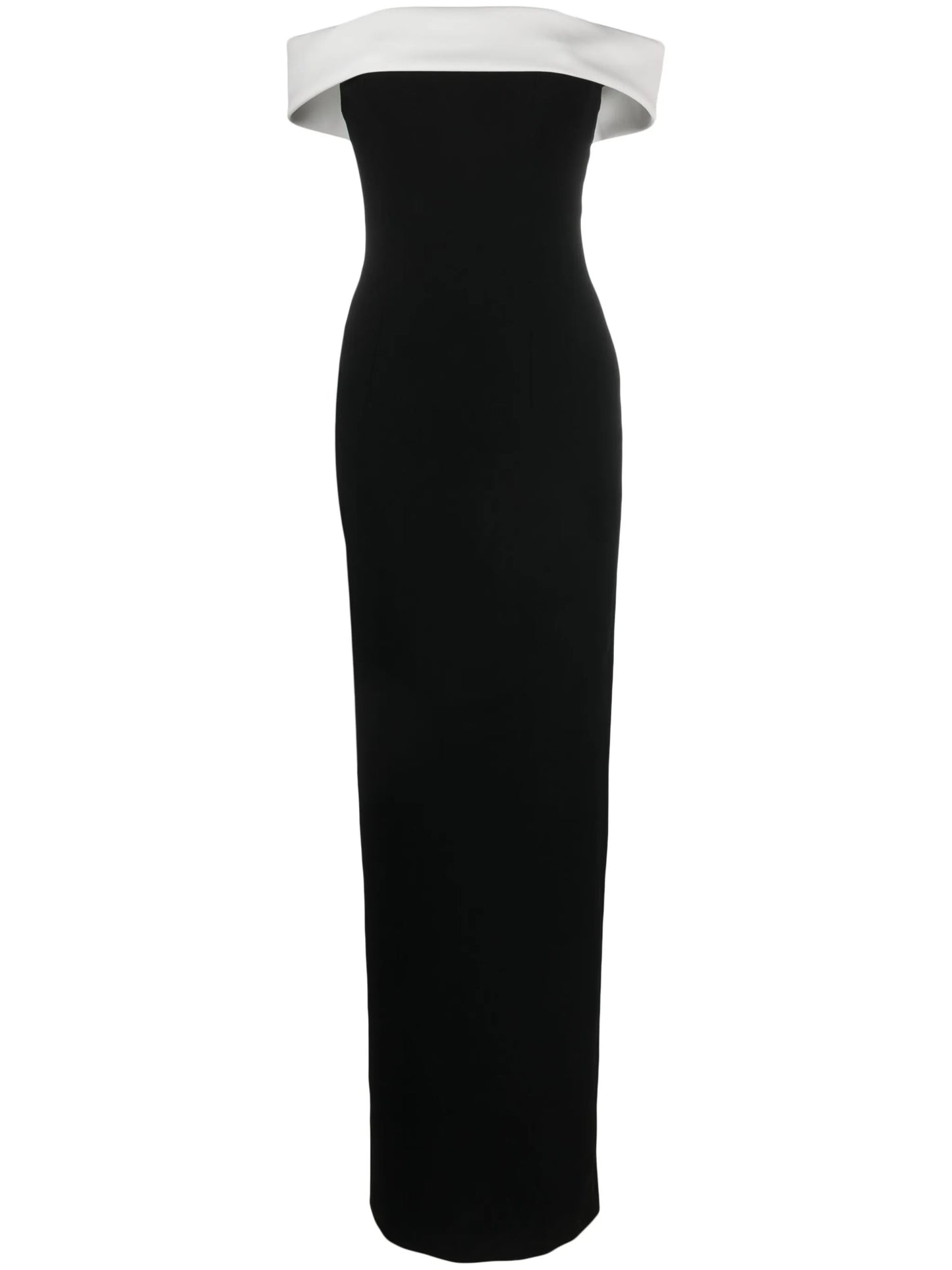 colour-block off-shoulder maxi dress