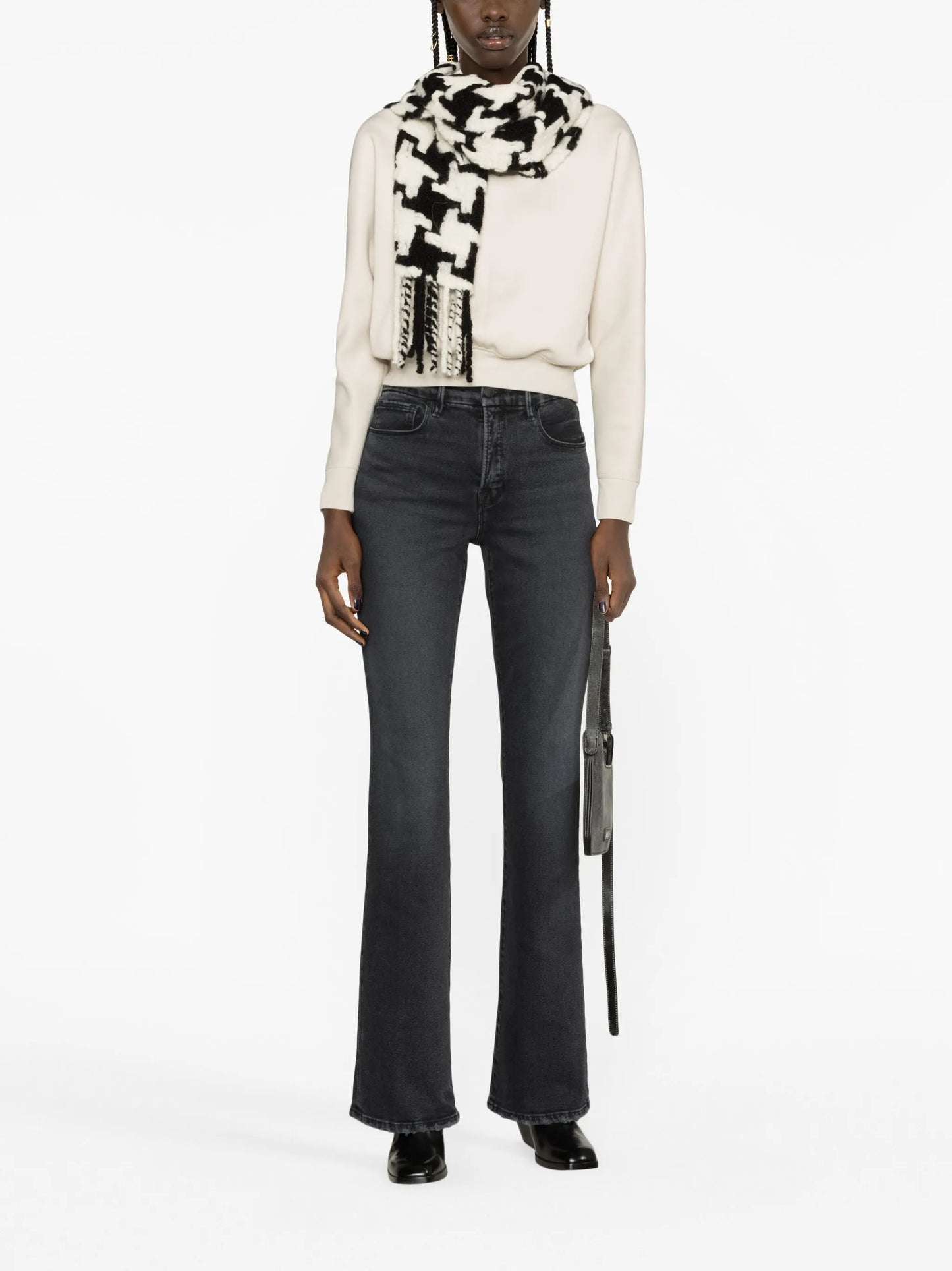 high-rise bootcut jeans