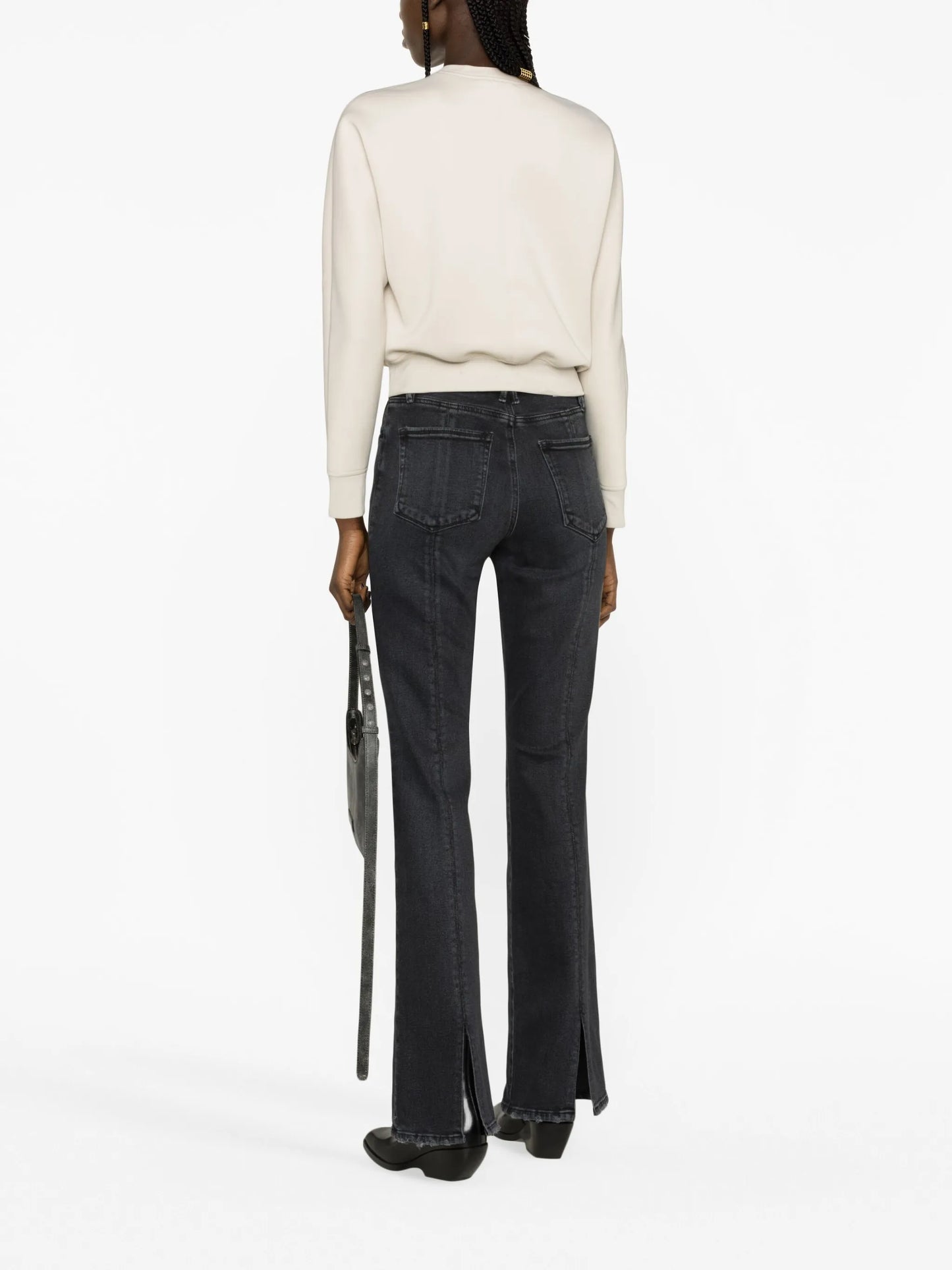 high-rise bootcut jeans