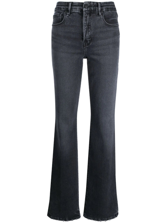 high-rise bootcut jeans
