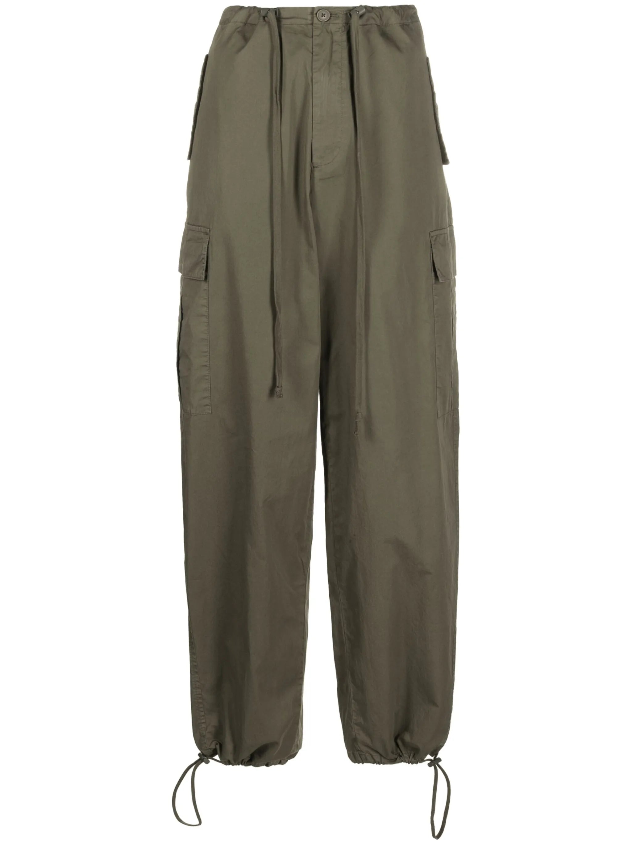 drawstring parachute trousers