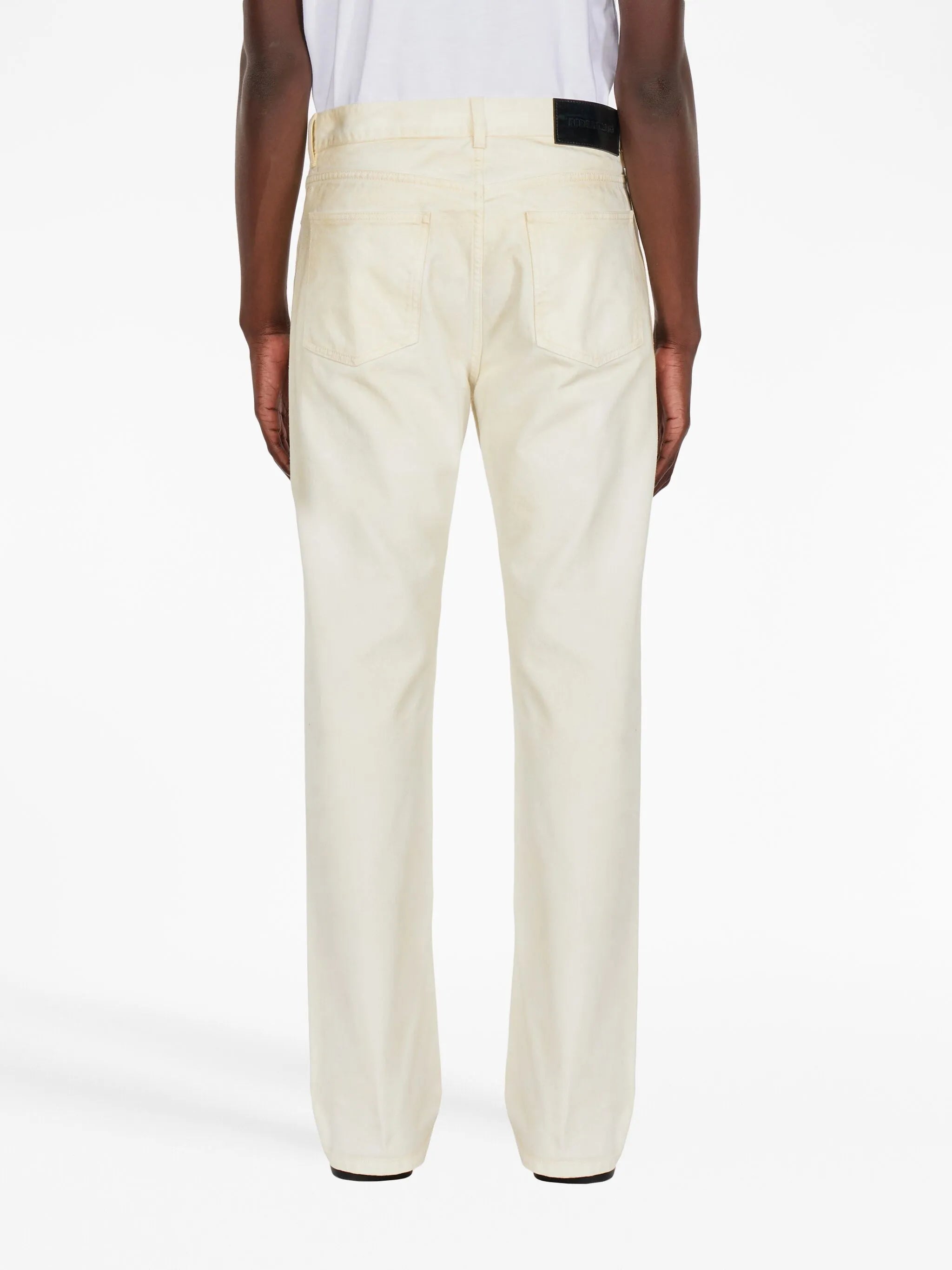 logo-patch mid-rise straight-leg jeans