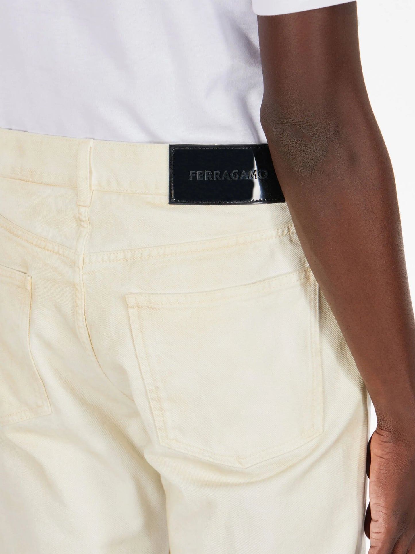 logo-patch mid-rise straight-leg jeans
