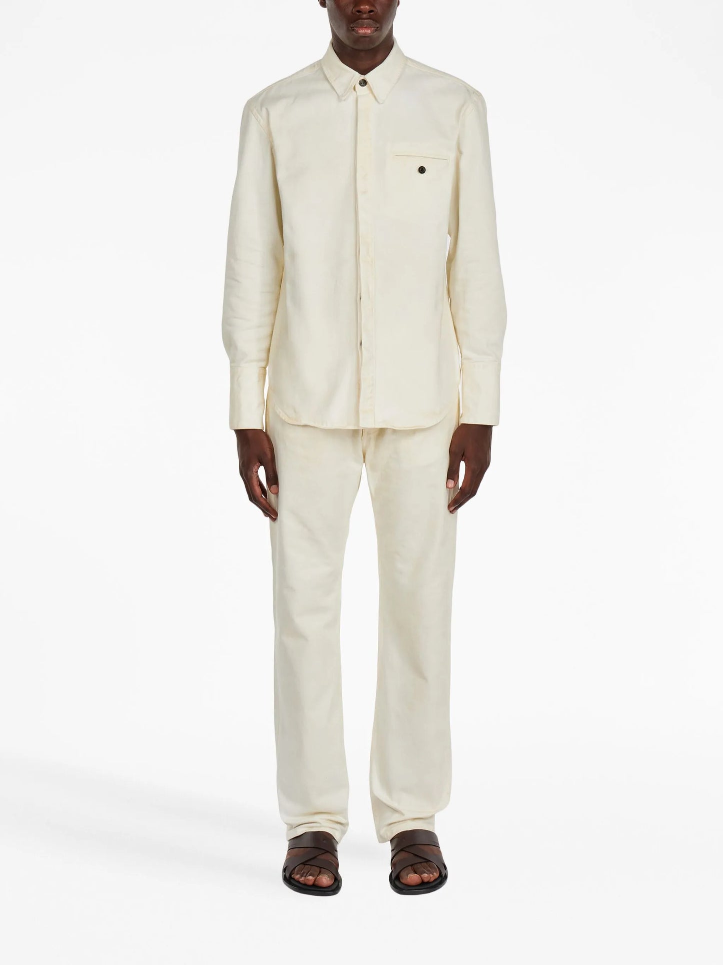 logo-patch mid-rise straight-leg jeans