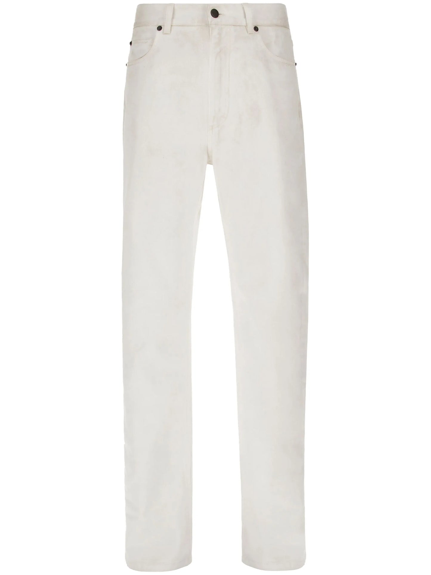 logo-patch mid-rise straight-leg jeans
