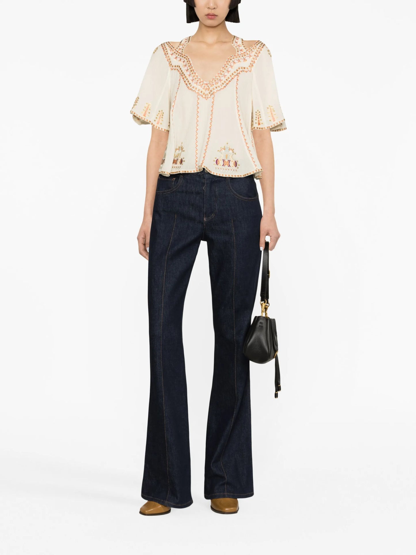 Biani embroidered top