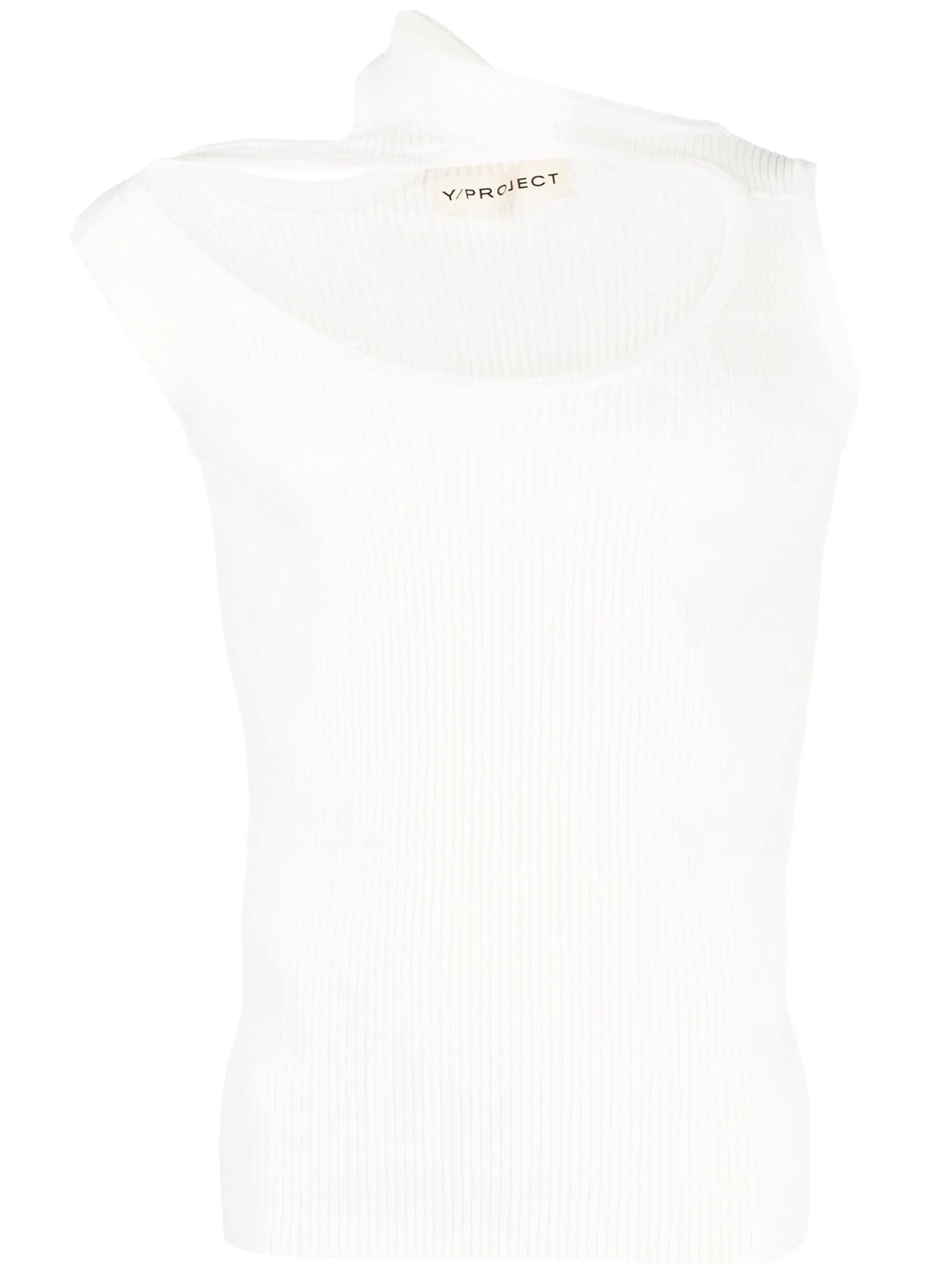Triple Collar ribbed tank top