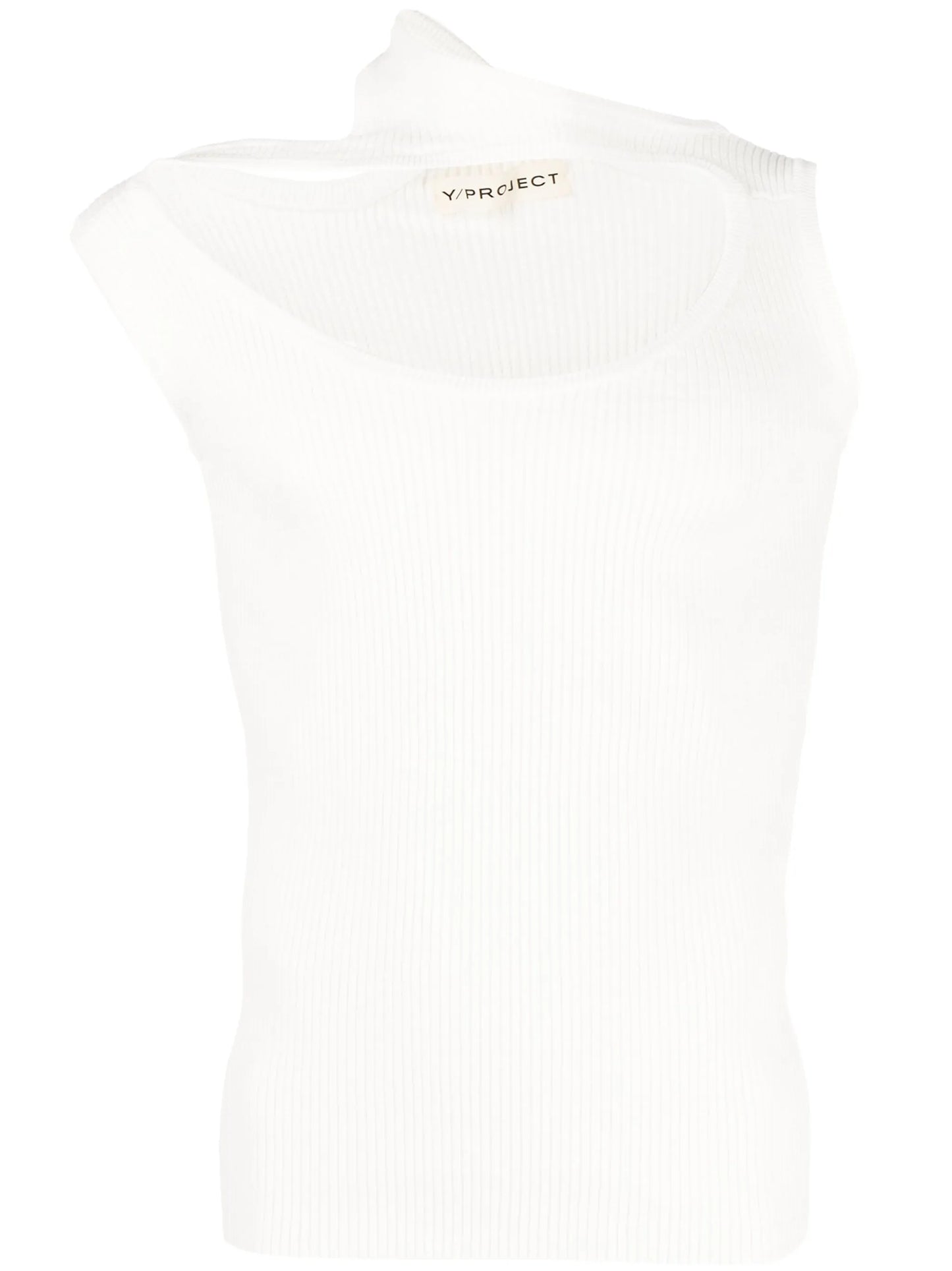 Triple Collar ribbed tank top