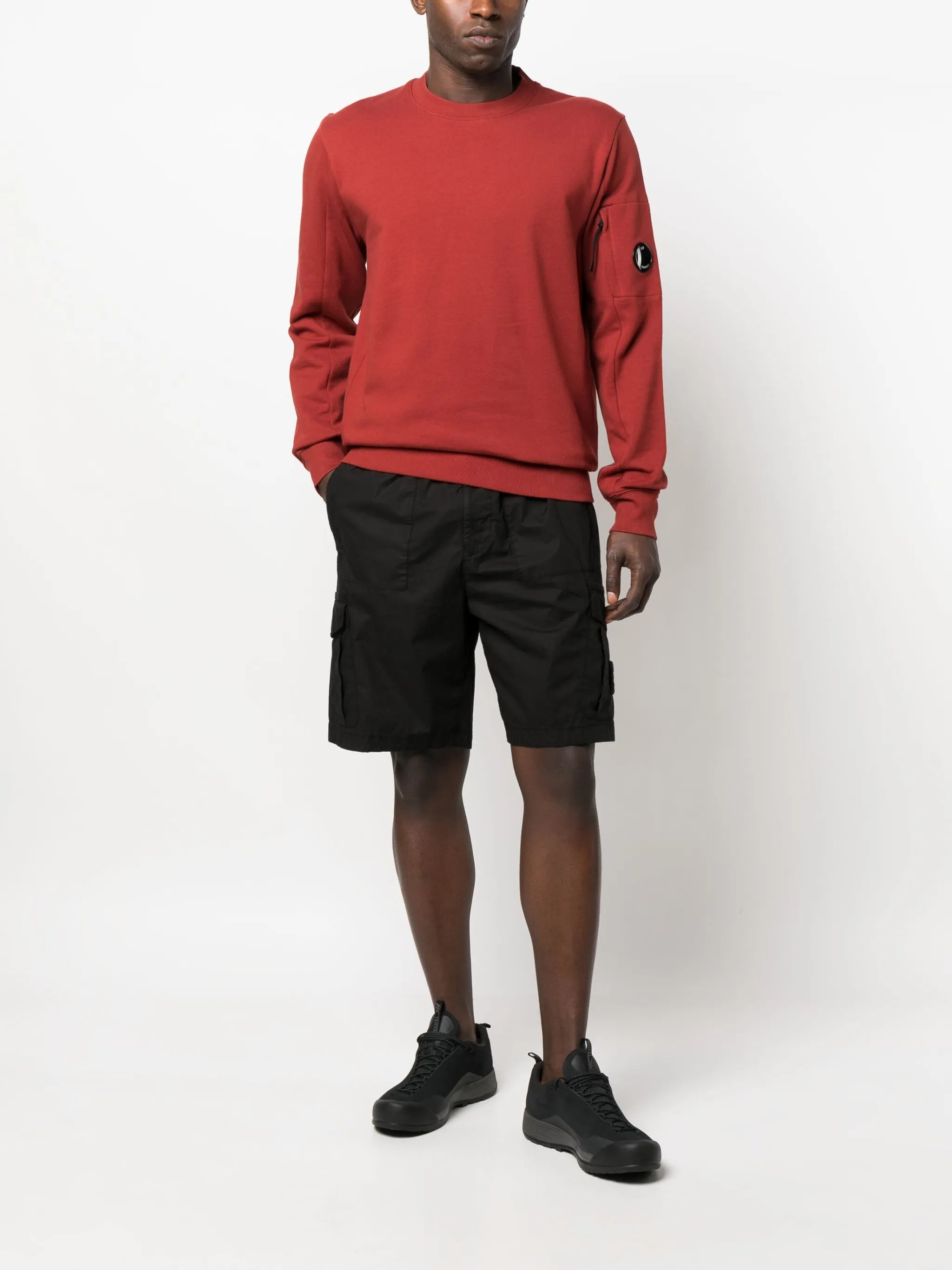 logo-patch cotton sweatshirt
