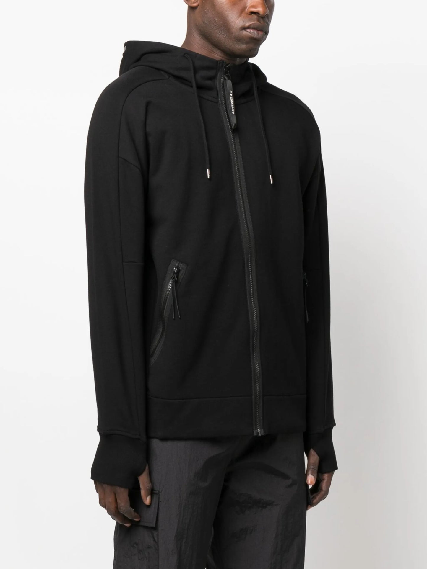 logo-print cotton hoodie