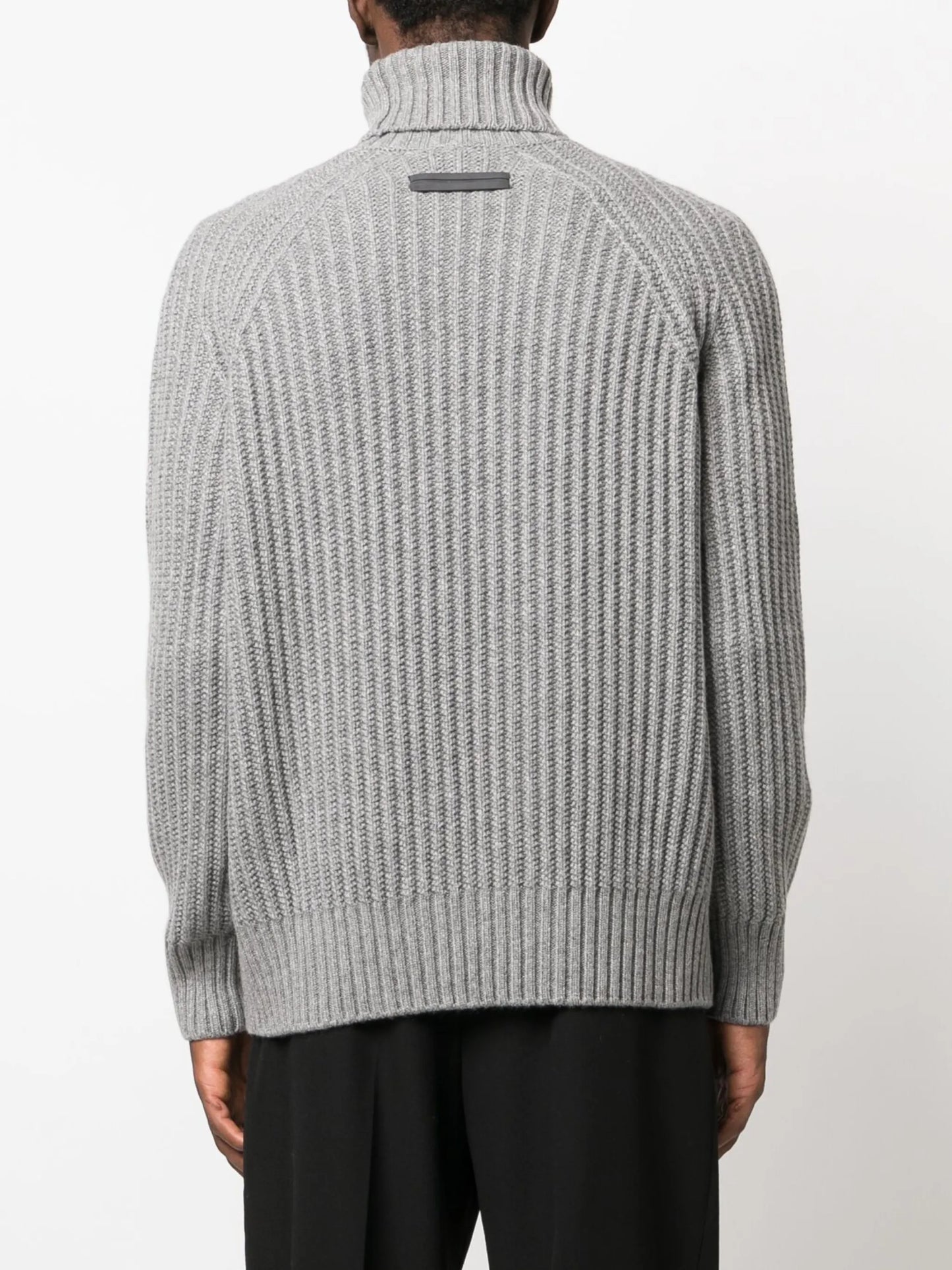 ribbed roll-neck jumper