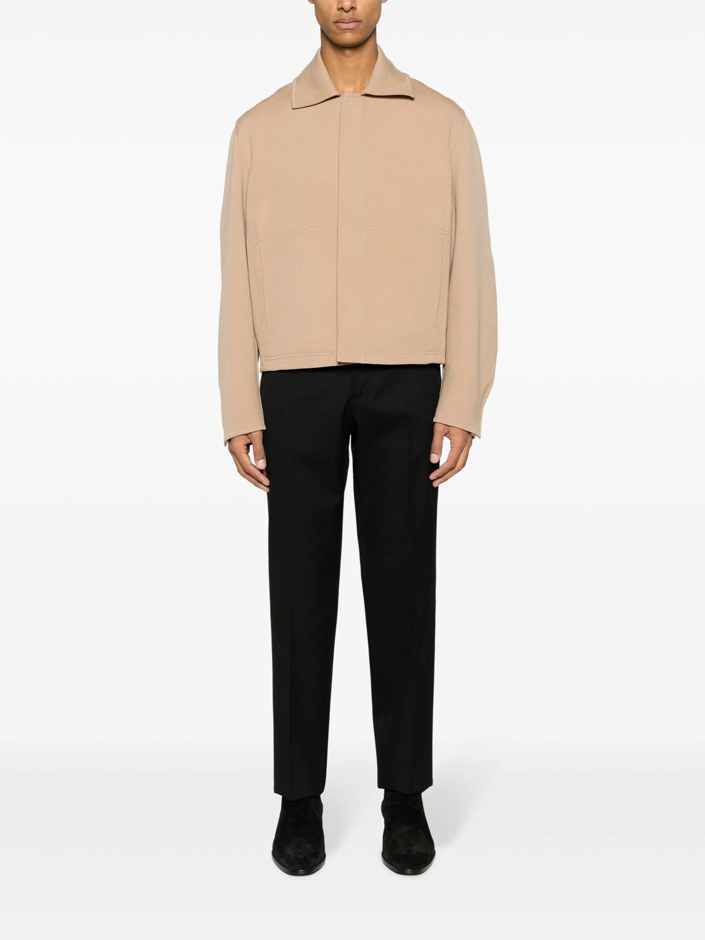 wool-blend shirt jacket
