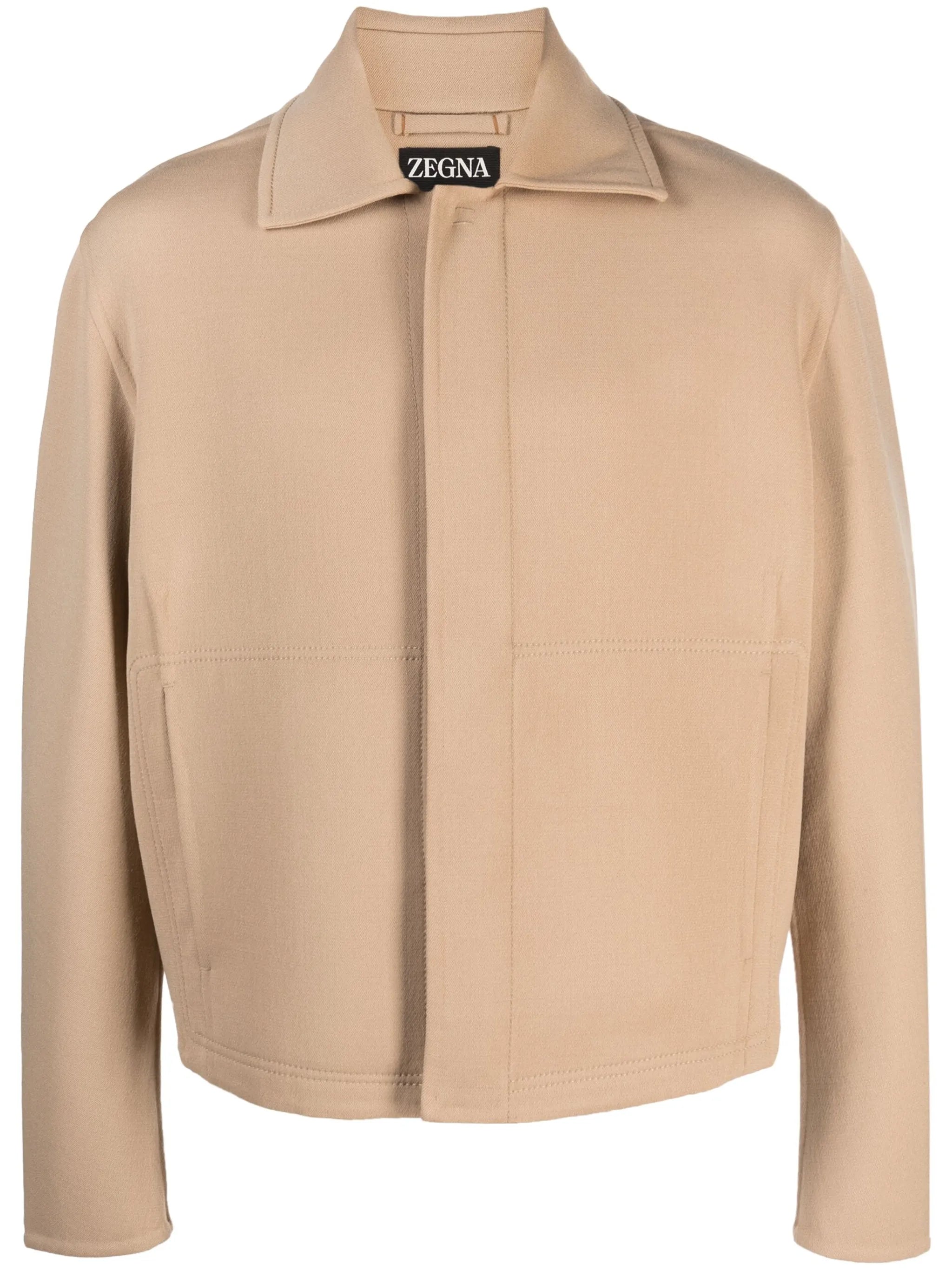 wool-blend shirt jacket