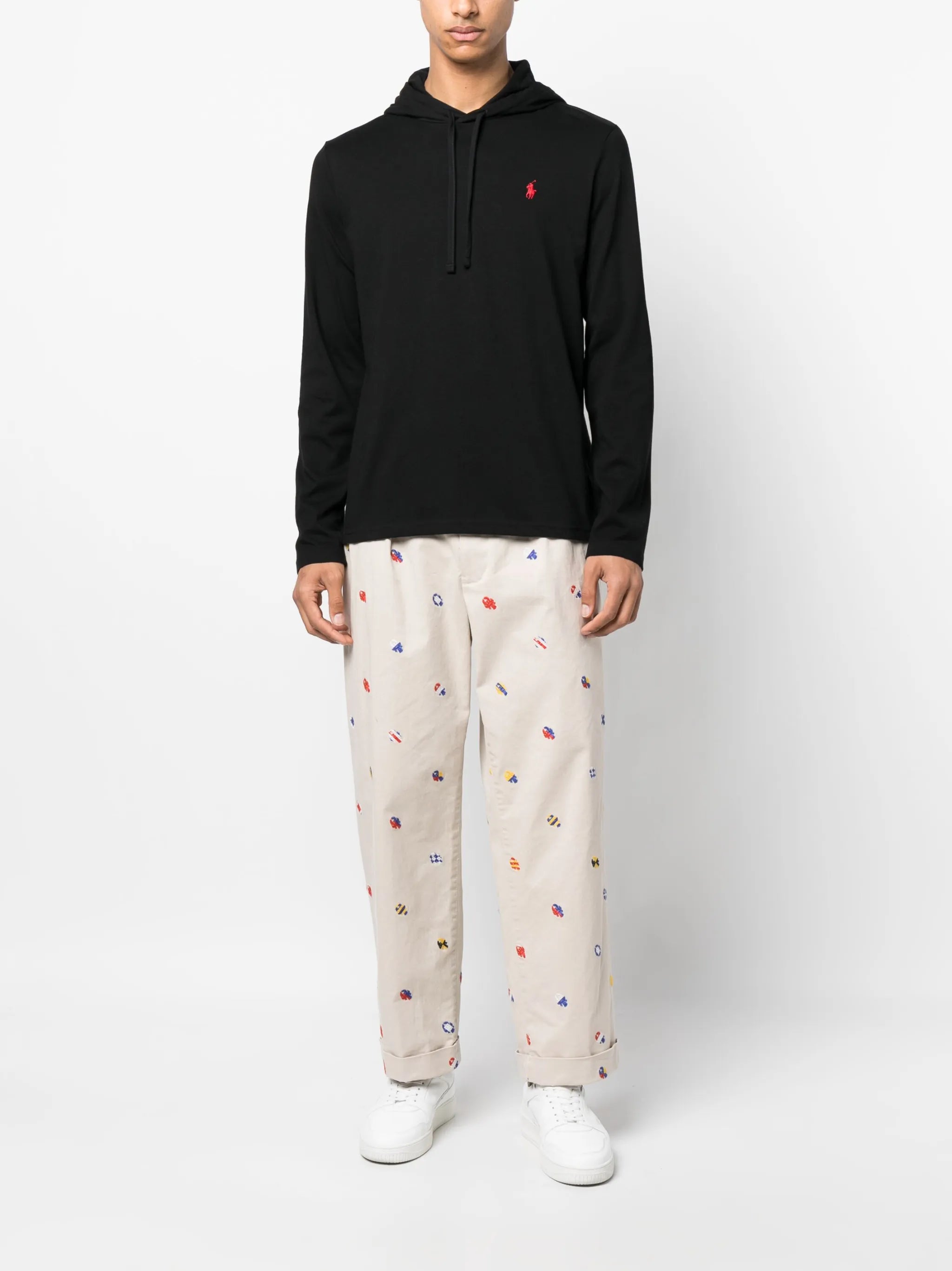 Polo Pony-embroidered cotton hoodie