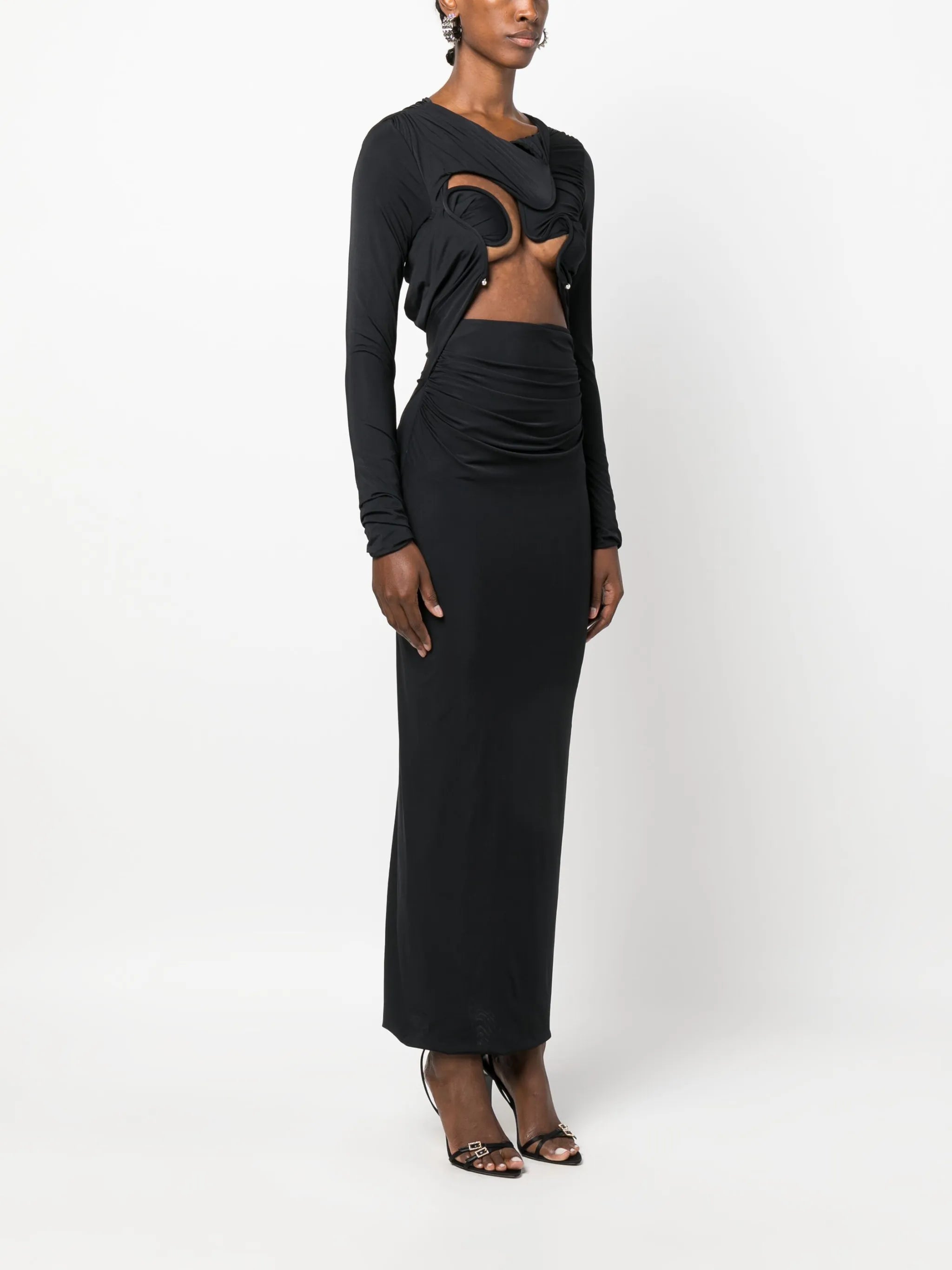 Venus wire-detail maxi dress